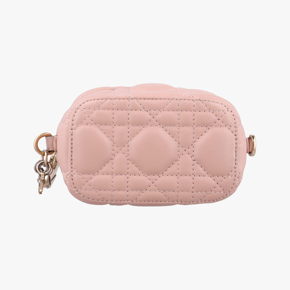 Secondhand Christian Dior Lady Dior micro vanity Pink lambskin  shoulderbag | stylenewstar