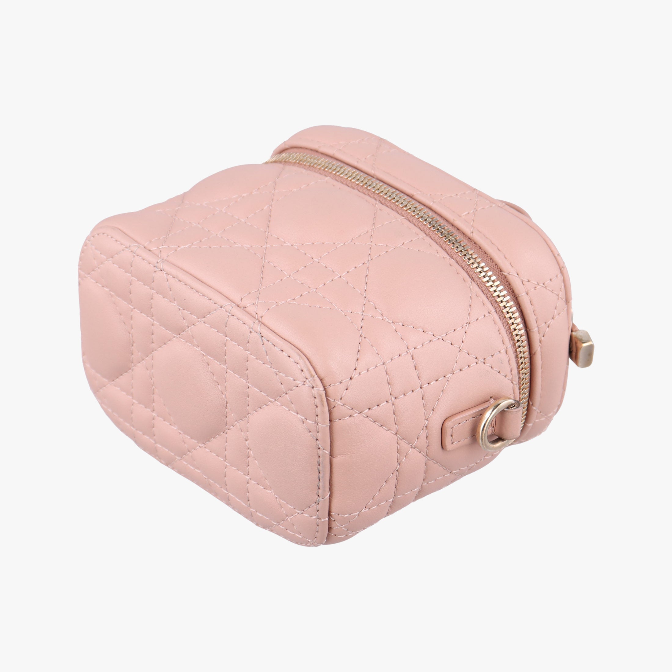 Secondhand Christian Dior Lady Dior micro vanity Pink lambskin  shoulderbag | stylenewstar