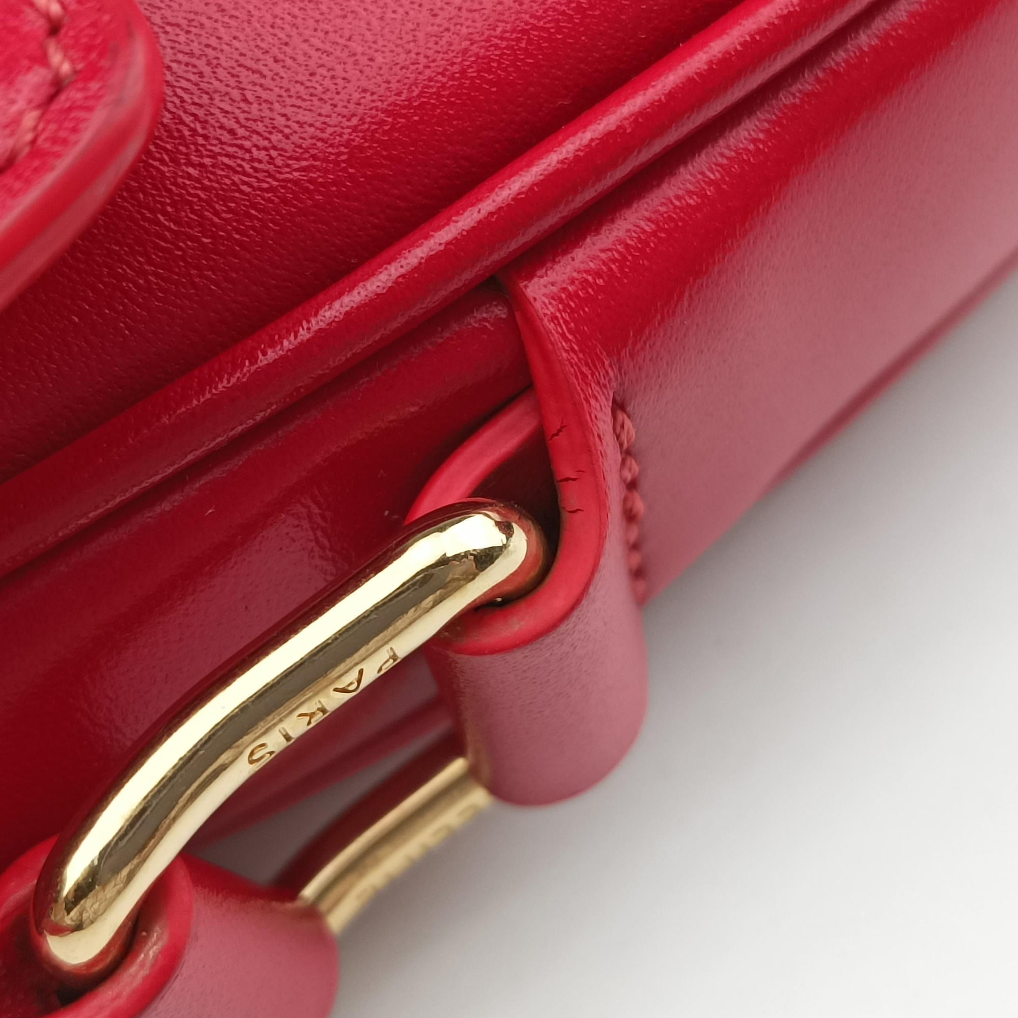 Secondhand Celine Small Besace 16 Red Leather  shoulderbag | stylenewstar