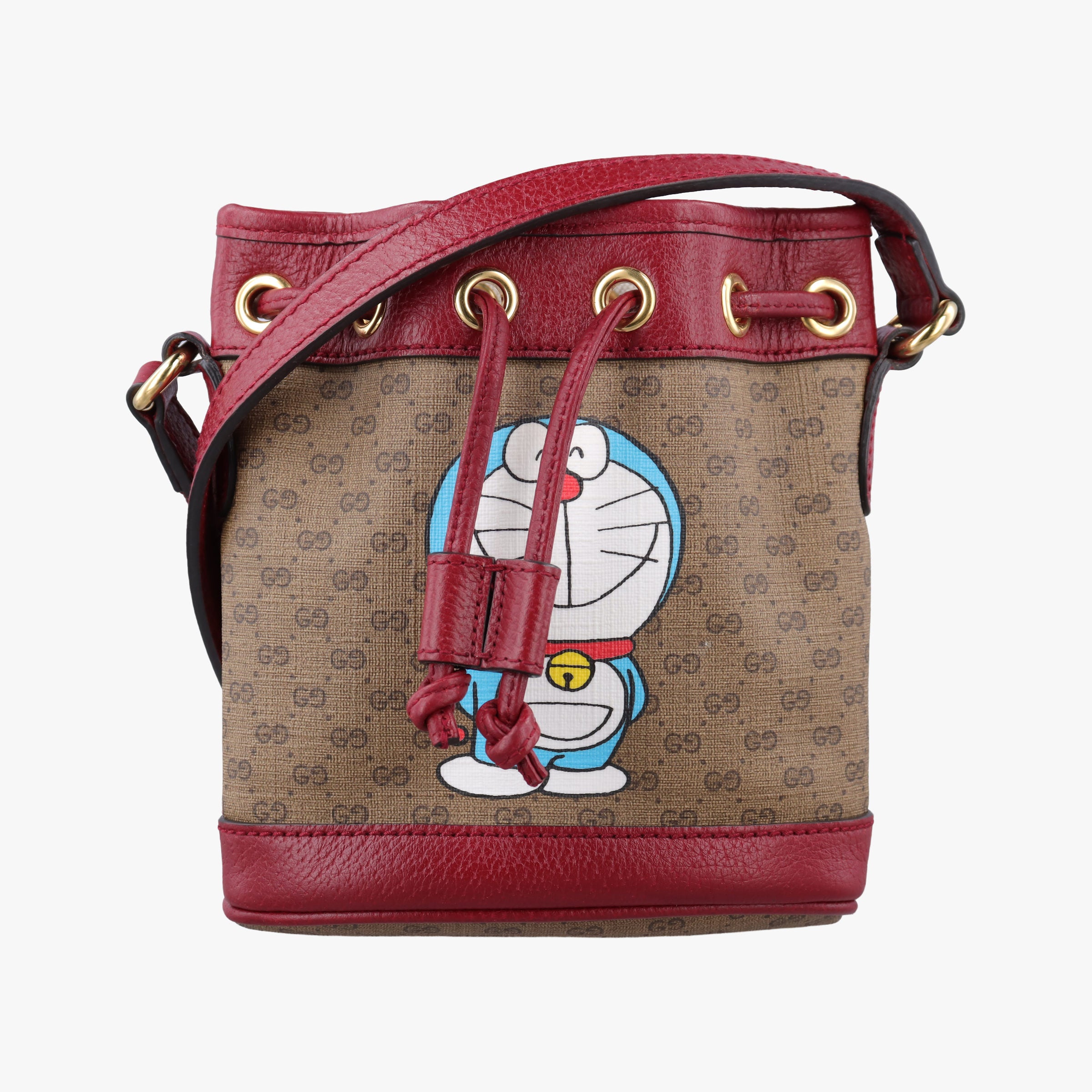 Pre-owned Gucci Doraemon collaboration Multicolour PVC coated canvas 647801 shoulderbag | stylenewstar