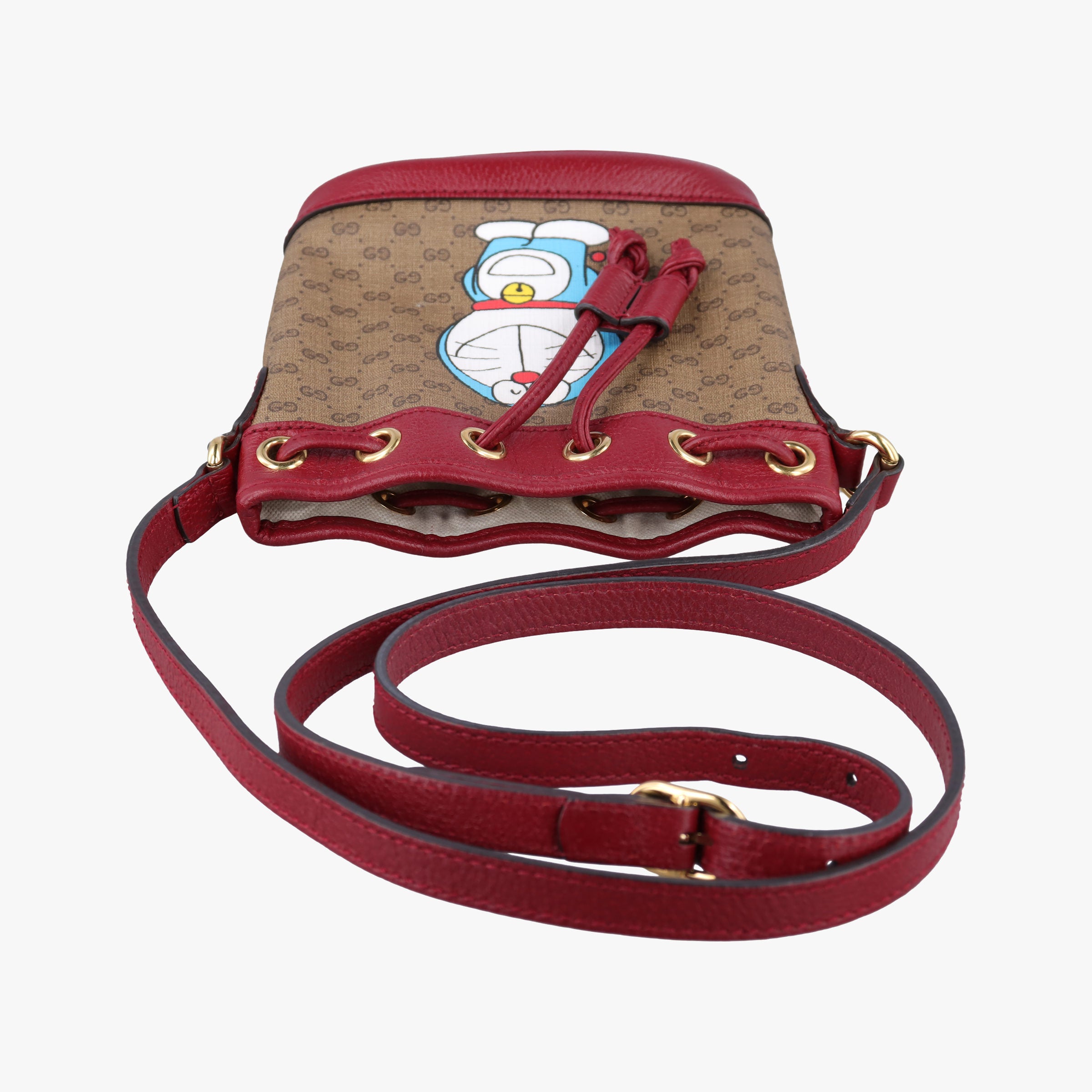 Pre-owned Gucci Doraemon collaboration Multicolour PVC coated canvas 647801 shoulderbag | stylenewstar