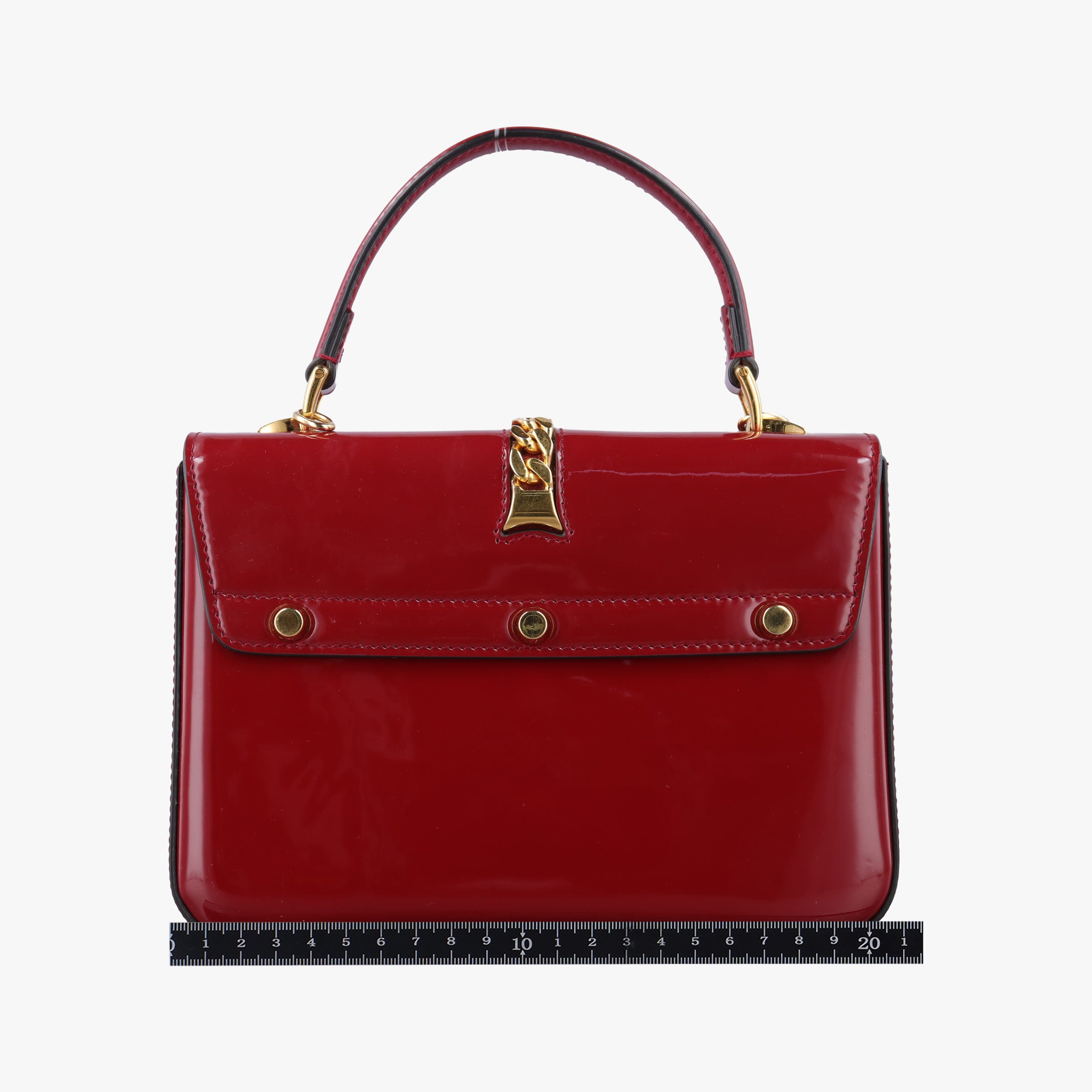 Pre-owned Gucci Sylvie Red Patent Leather 589479 shoulderbag | stylenewstar