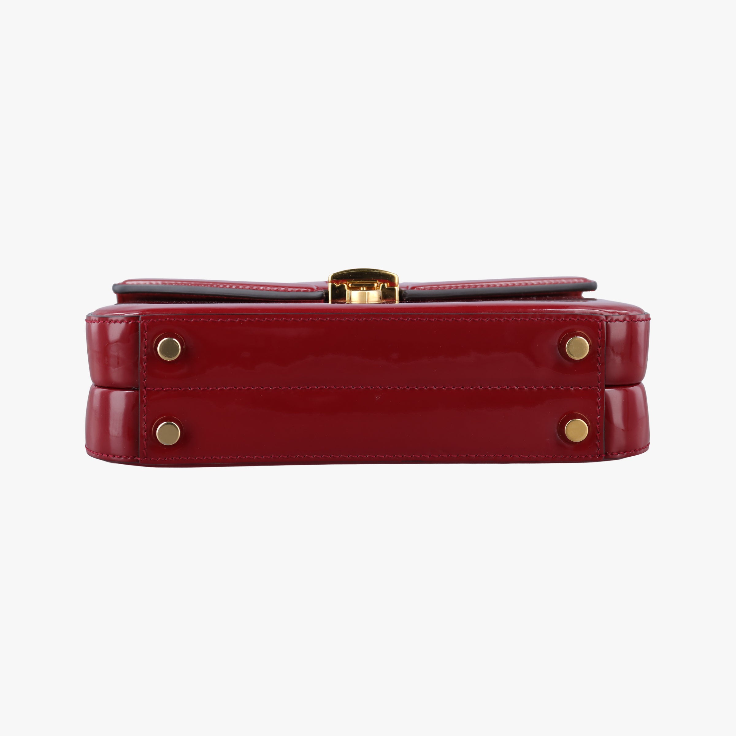 Pre-owned Gucci Sylvie Red Patent Leather 589479 shoulderbag | stylenewstar