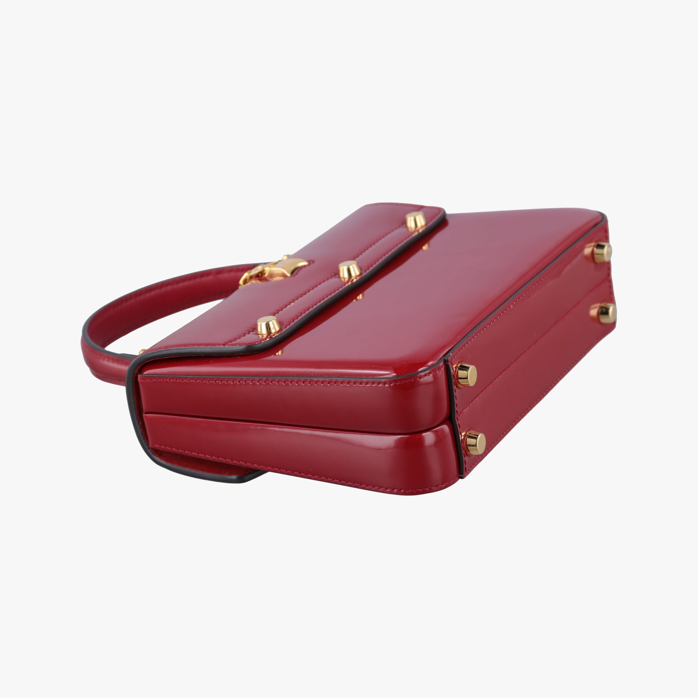 Pre-owned Gucci Sylvie Red Patent Leather 589479 shoulderbag | stylenewstar