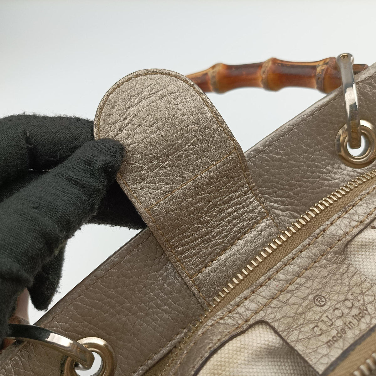 Vintage Gucci Bamboo Shopper Golden Leather 323660 shoulderbag | stylenewstar
