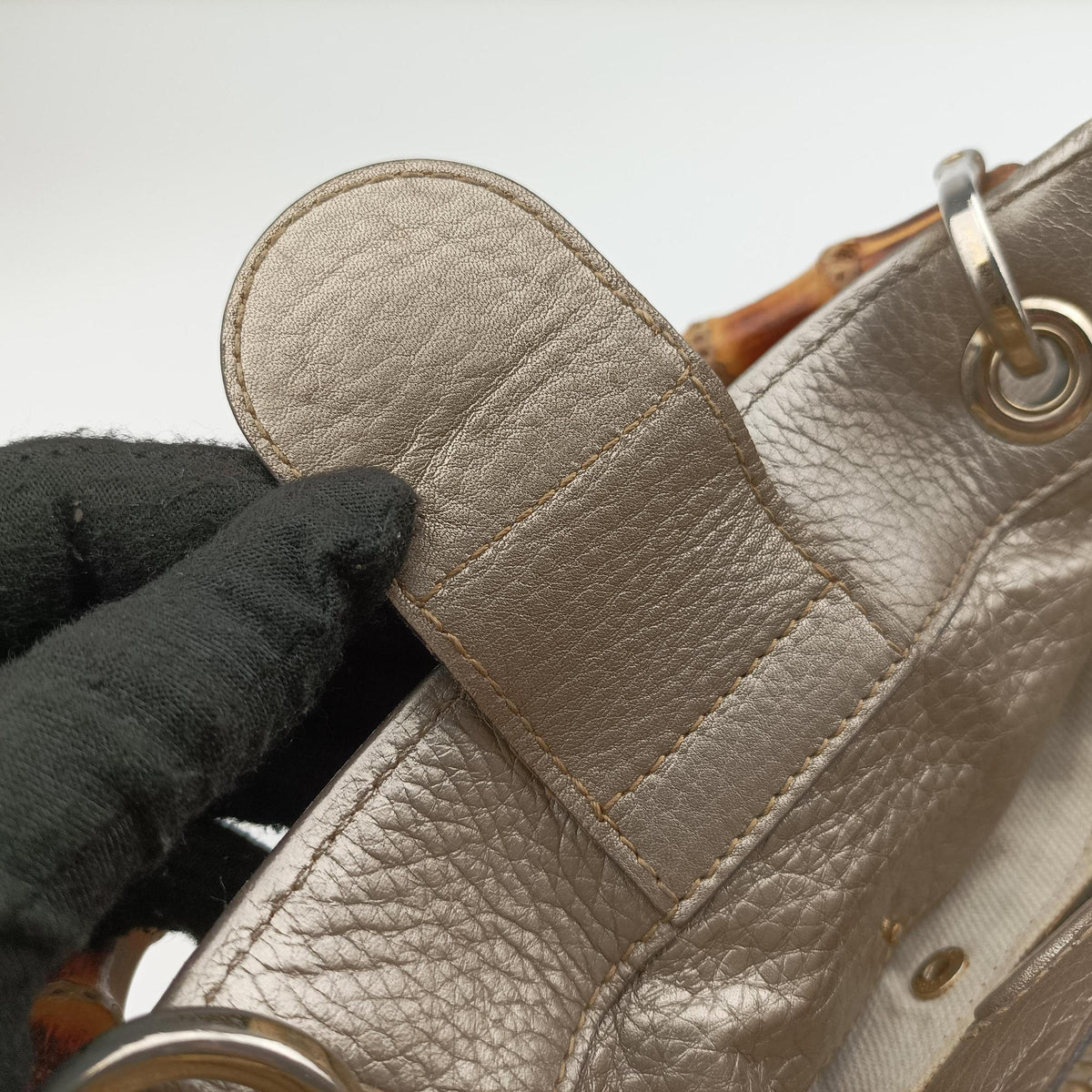 Vintage Gucci Bamboo Shopper Golden Leather 323660 shoulderbag | stylenewstar