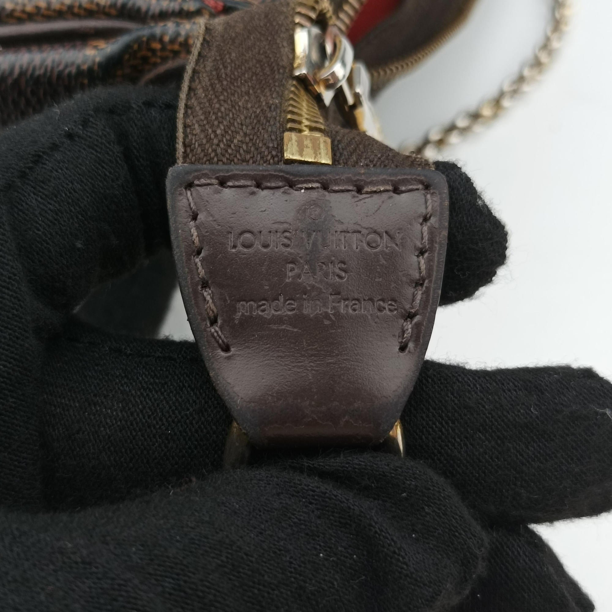 Pre-owned Louis Vuitton EVA EBENE Damier Canvas N55213 shoulderbag | stylenewstar