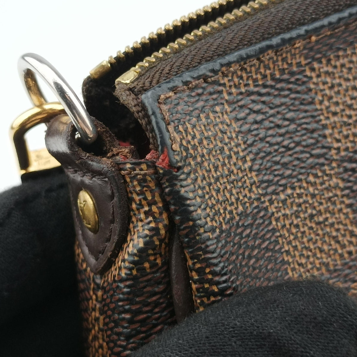 Pre-owned Louis Vuitton EVA EBENE Damier Canvas N55213 shoulderbag | stylenewstar