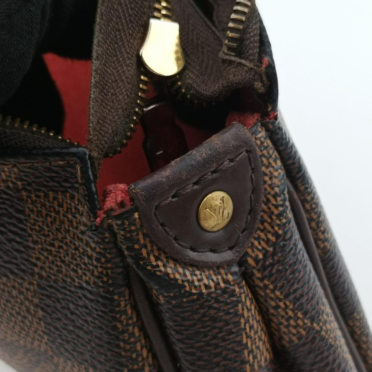 Pre-owned Louis Vuitton EVA EBENE Damier Canvas N55213 shoulderbag | stylenewstar