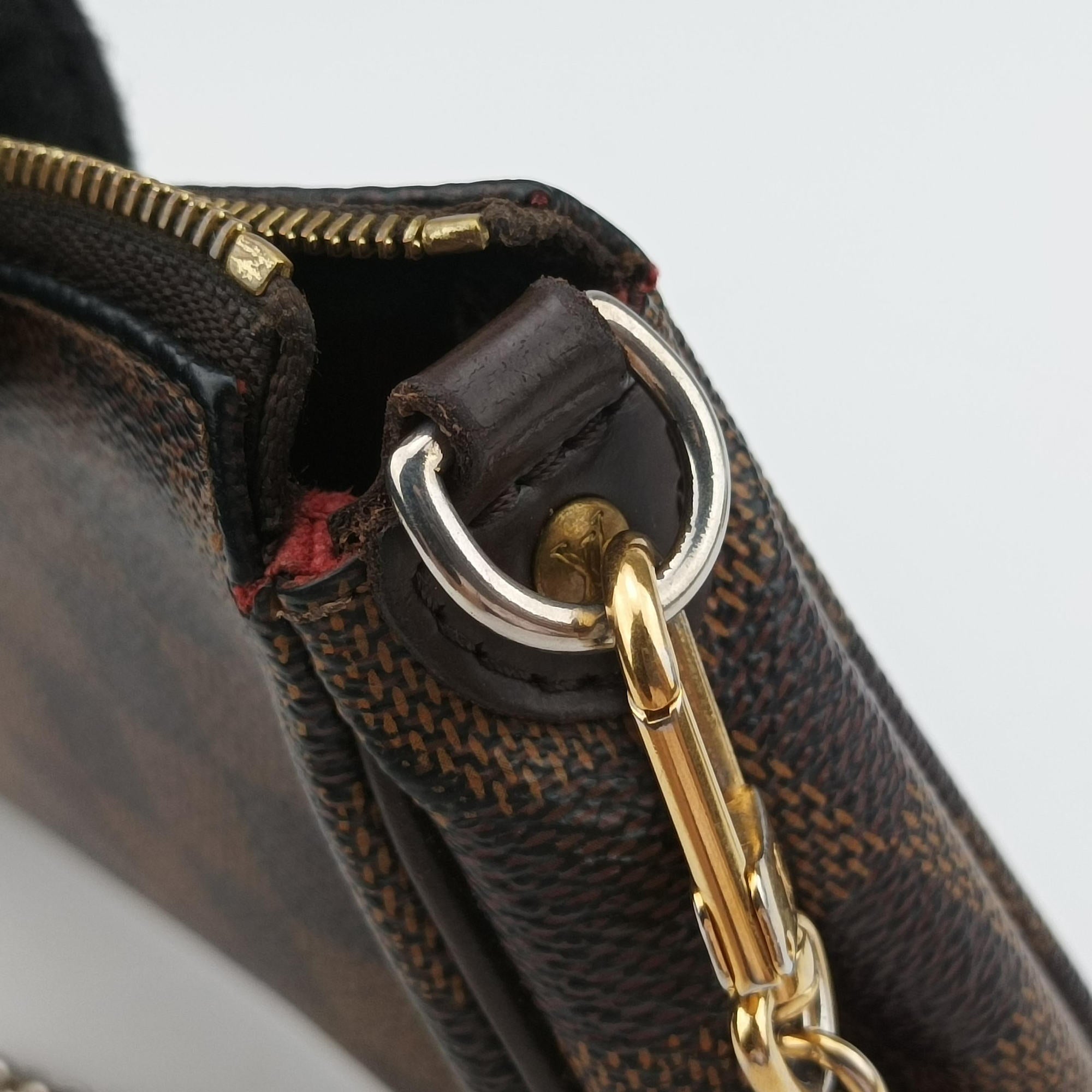 Pre-owned Louis Vuitton EVA EBENE Damier Canvas N55213 shoulderbag | stylenewstar