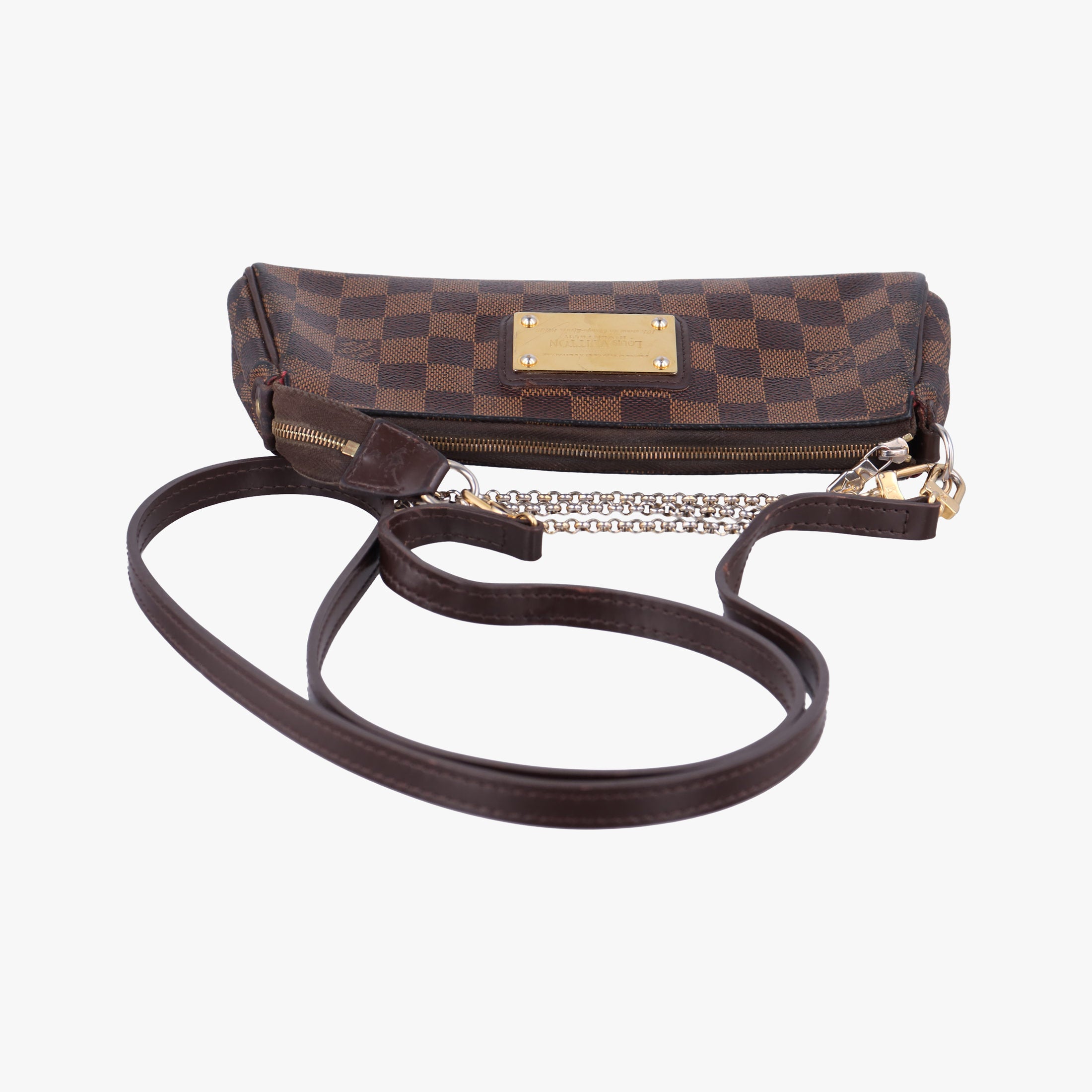 Pre-owned Louis Vuitton EVA EBENE Damier Canvas N55213 shoulderbag | stylenewstar