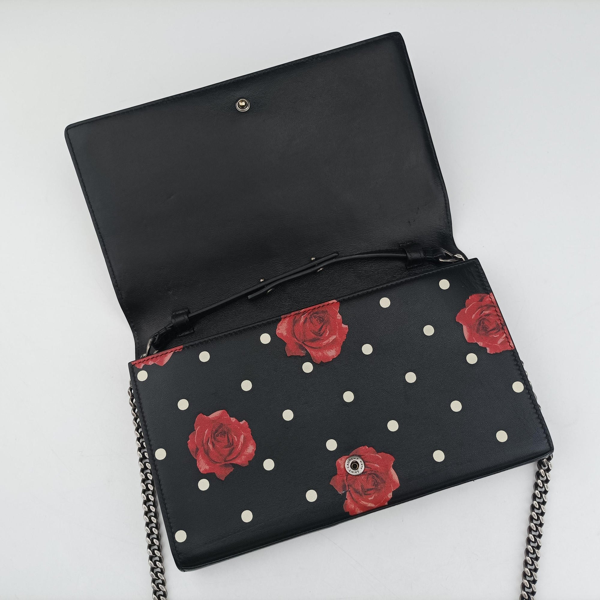 Pre-owned Yves Saint Laurent KATE Black Leather 377829 shoulderbag | stylenewstar