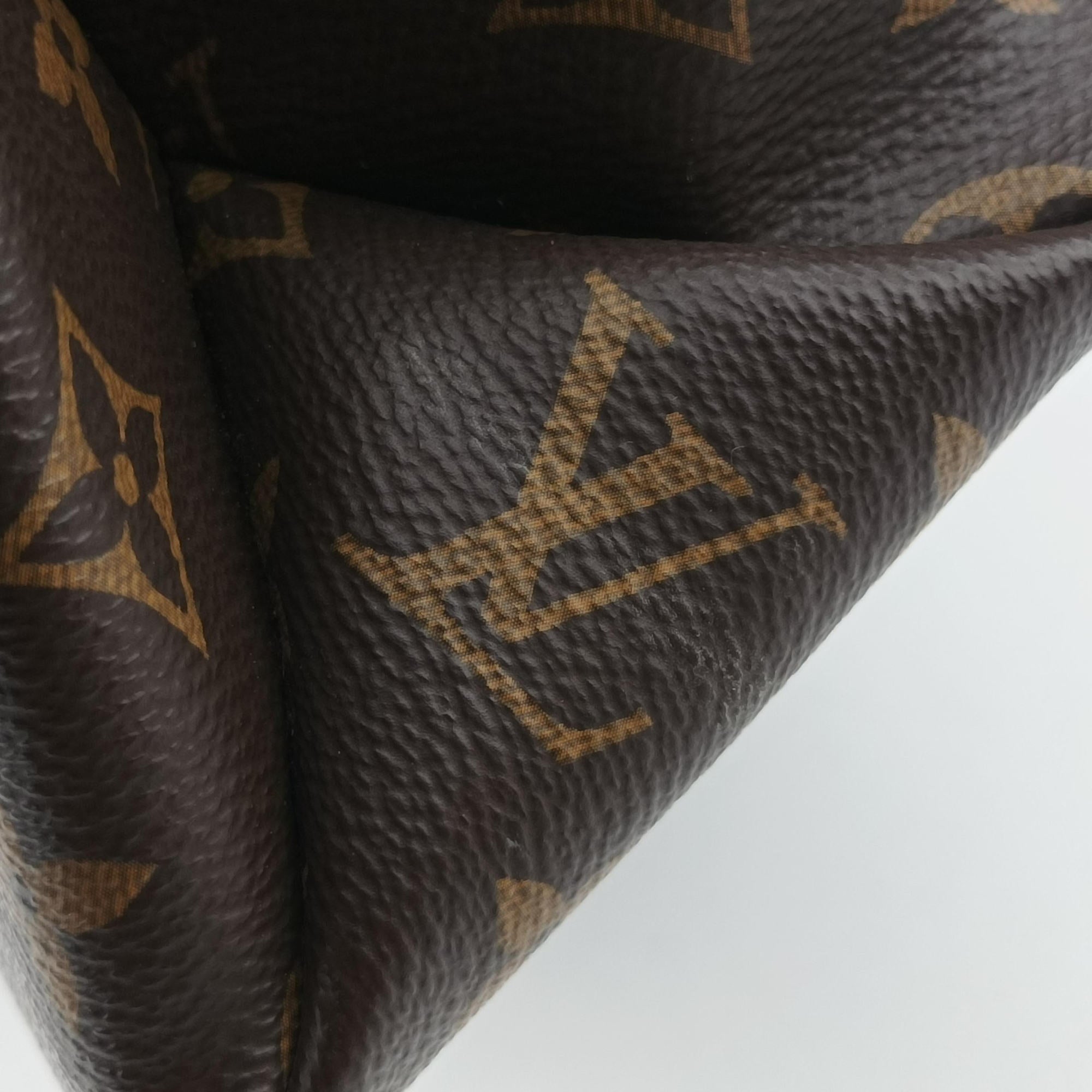 Pre-owned Louis Vuitton MARIGNAN brown×SESAME Monogram Canvas×calf leather M44544 shoulderbag | stylenewstar
