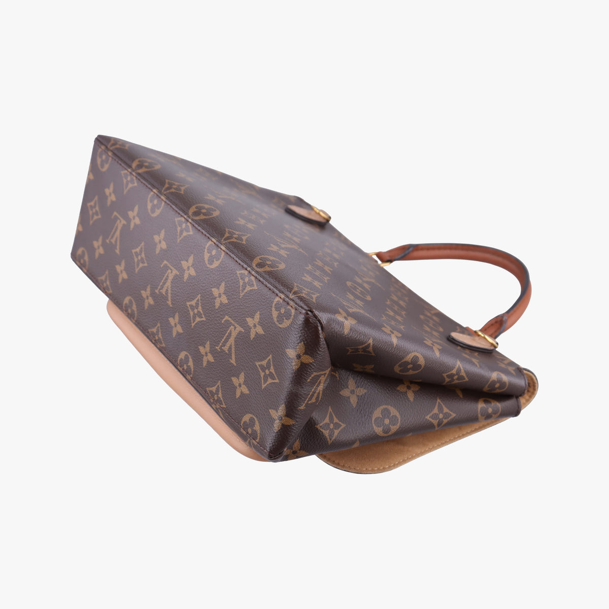 Pre-owned Louis Vuitton MARIGNAN brown×SESAME Monogram Canvas×calf leather M44544 shoulderbag | stylenewstar