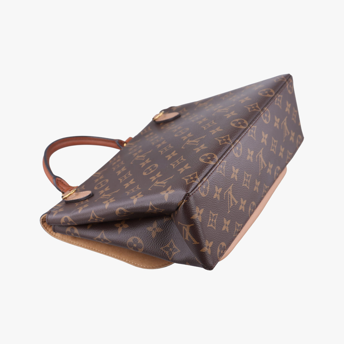 Pre-owned Louis Vuitton MARIGNAN brown×SESAME Monogram Canvas×calf leather M44544 shoulderbag | stylenewstar