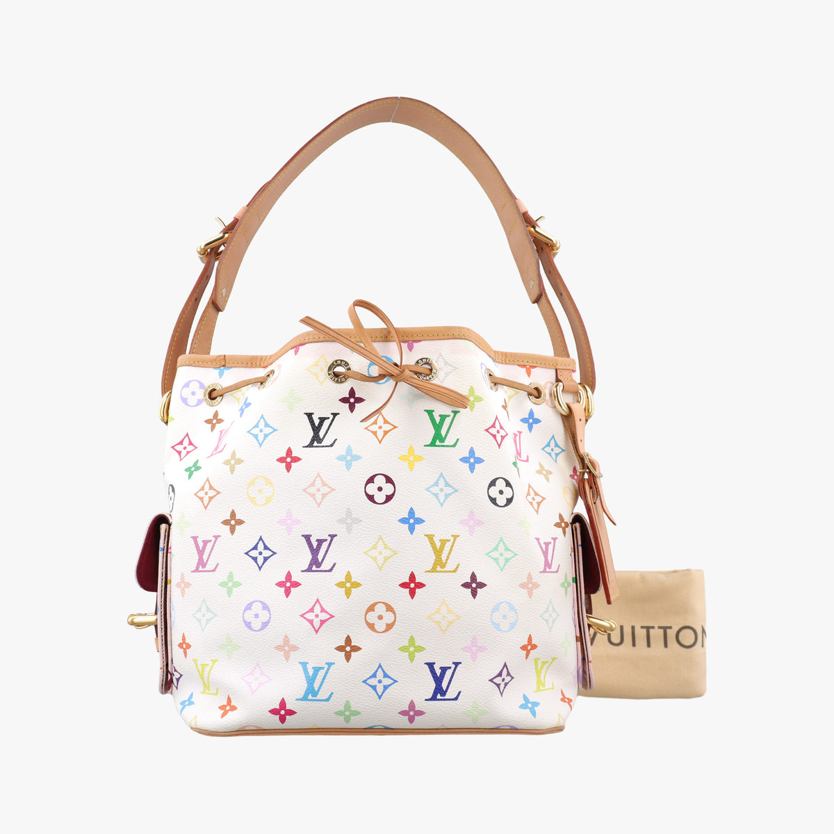 Vintage Louis Vuitton Petit Noe white Monogram Multicolor M42229 shoulderbag | stylenewstar