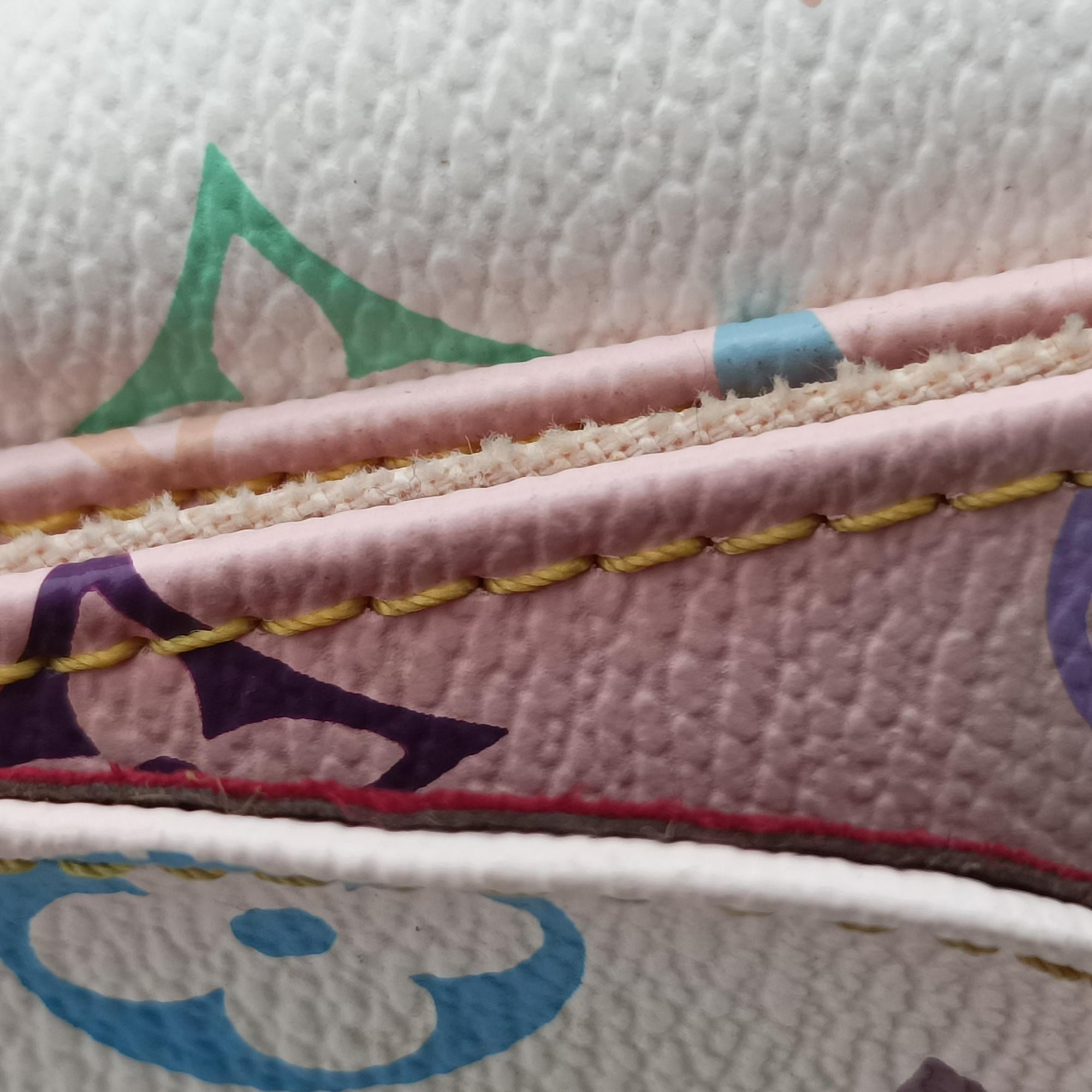 Vintage Louis Vuitton Petit Noe white Monogram Multicolor M42229 shoulderbag | stylenewstar