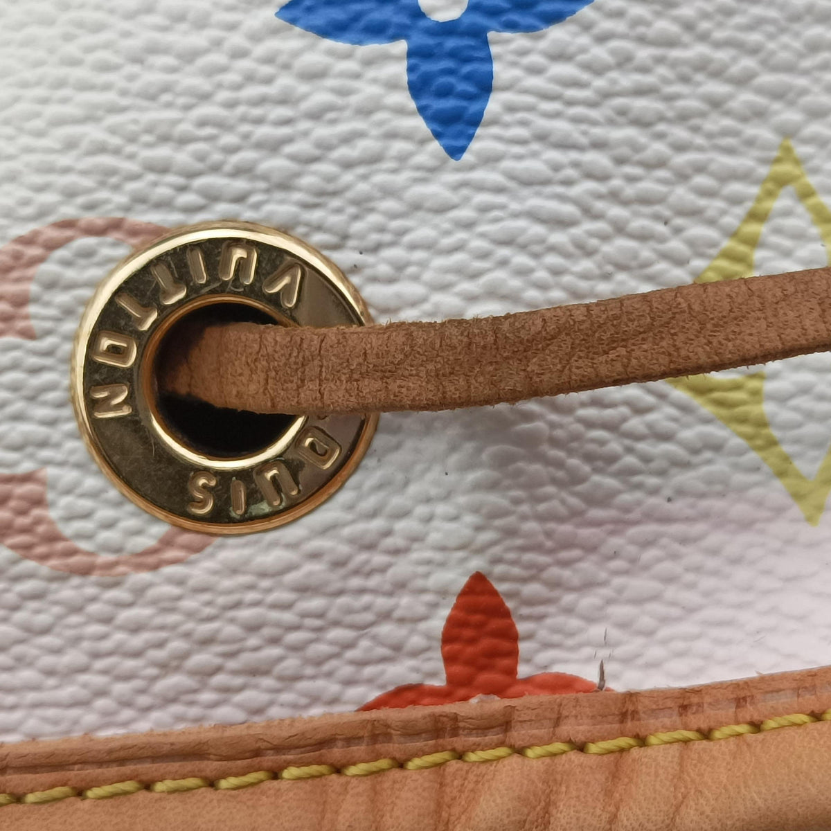 Vintage Louis Vuitton Petit Noe white Monogram Multicolor M42229 shoulderbag | stylenewstar