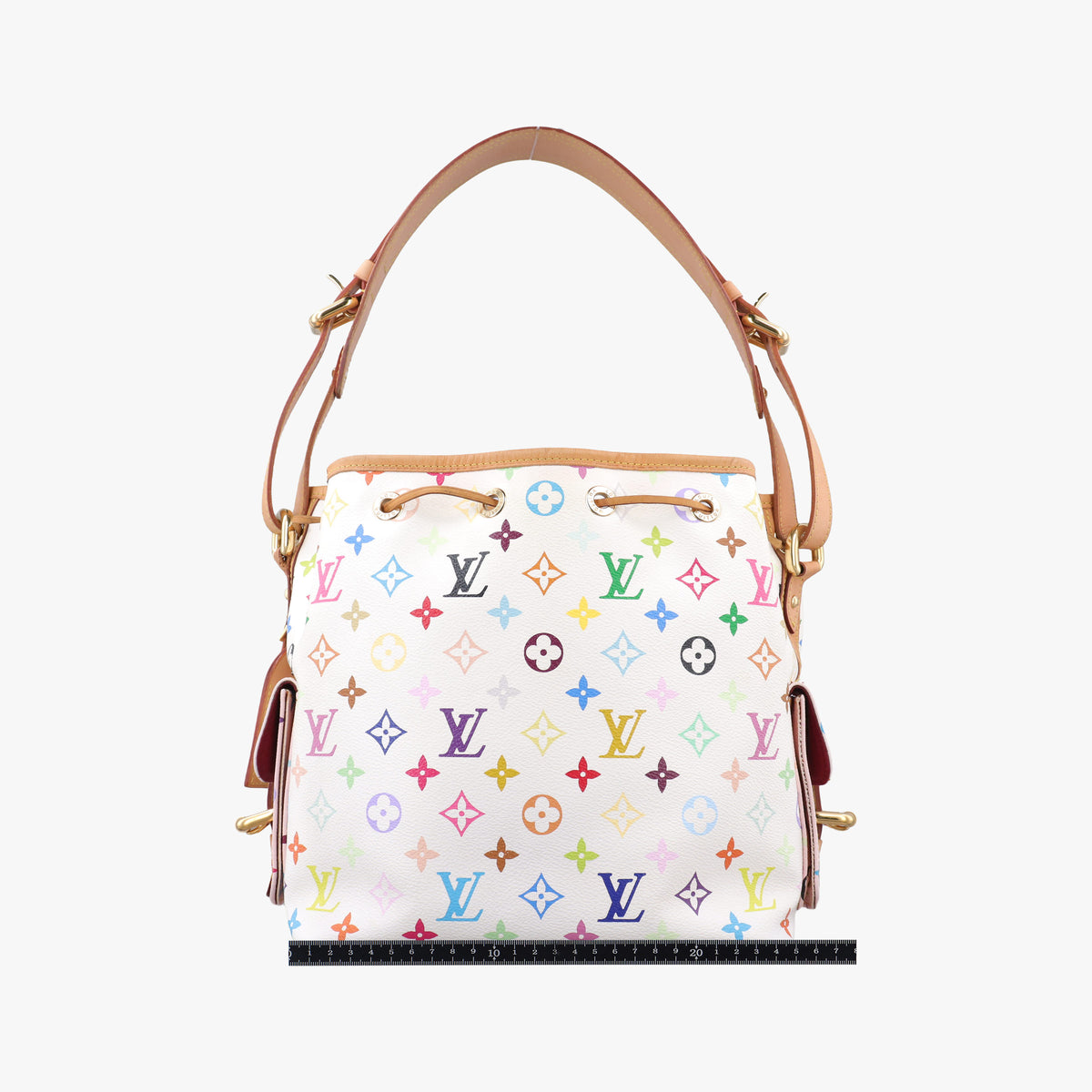 Pre-owned Louis Vuitton Petit Noe white Monogram Multicolor M42229 shoulderbag | stylenewstar
