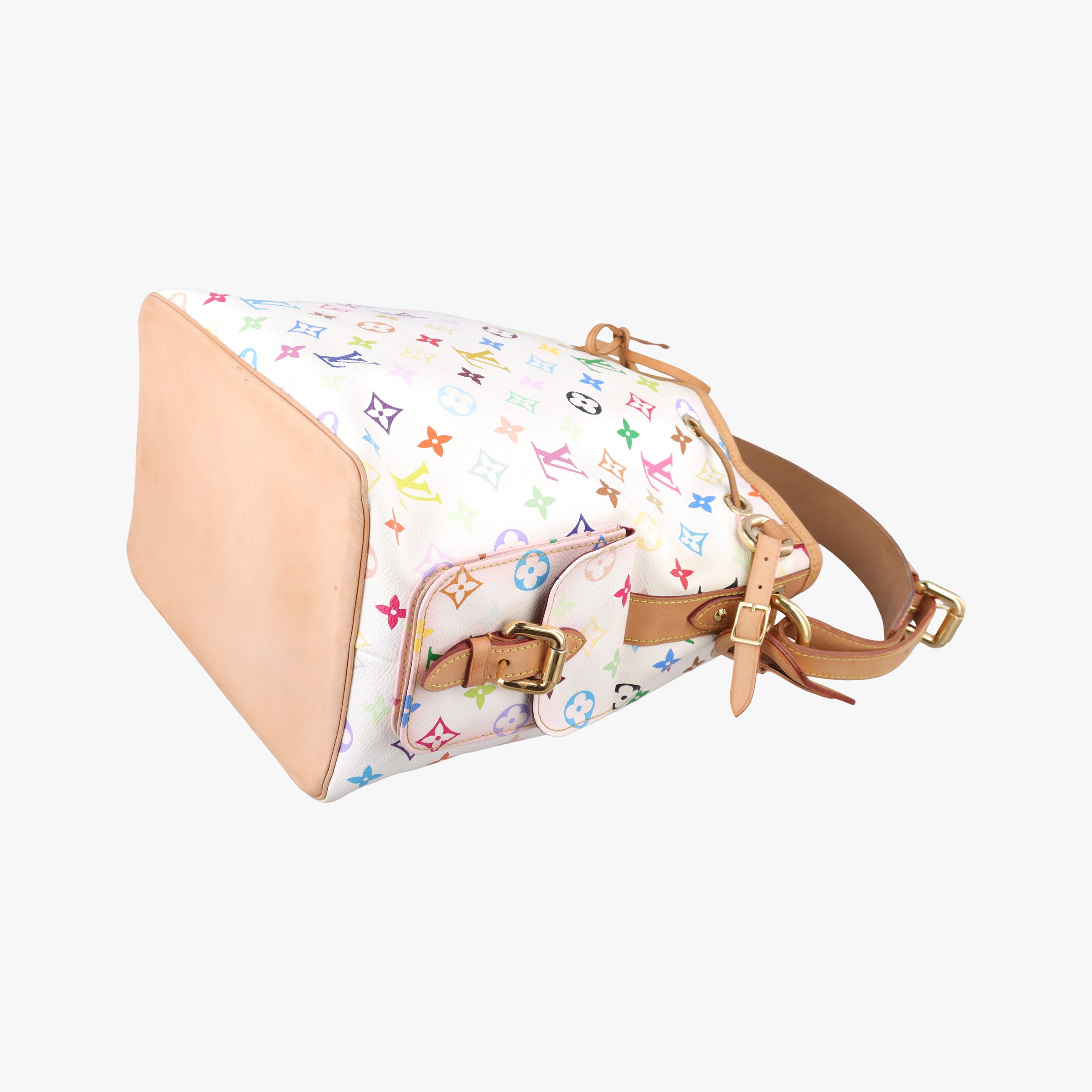 Vintage Louis Vuitton Petit Noe white Monogram Multicolor M42229 shoulderbag | stylenewstar