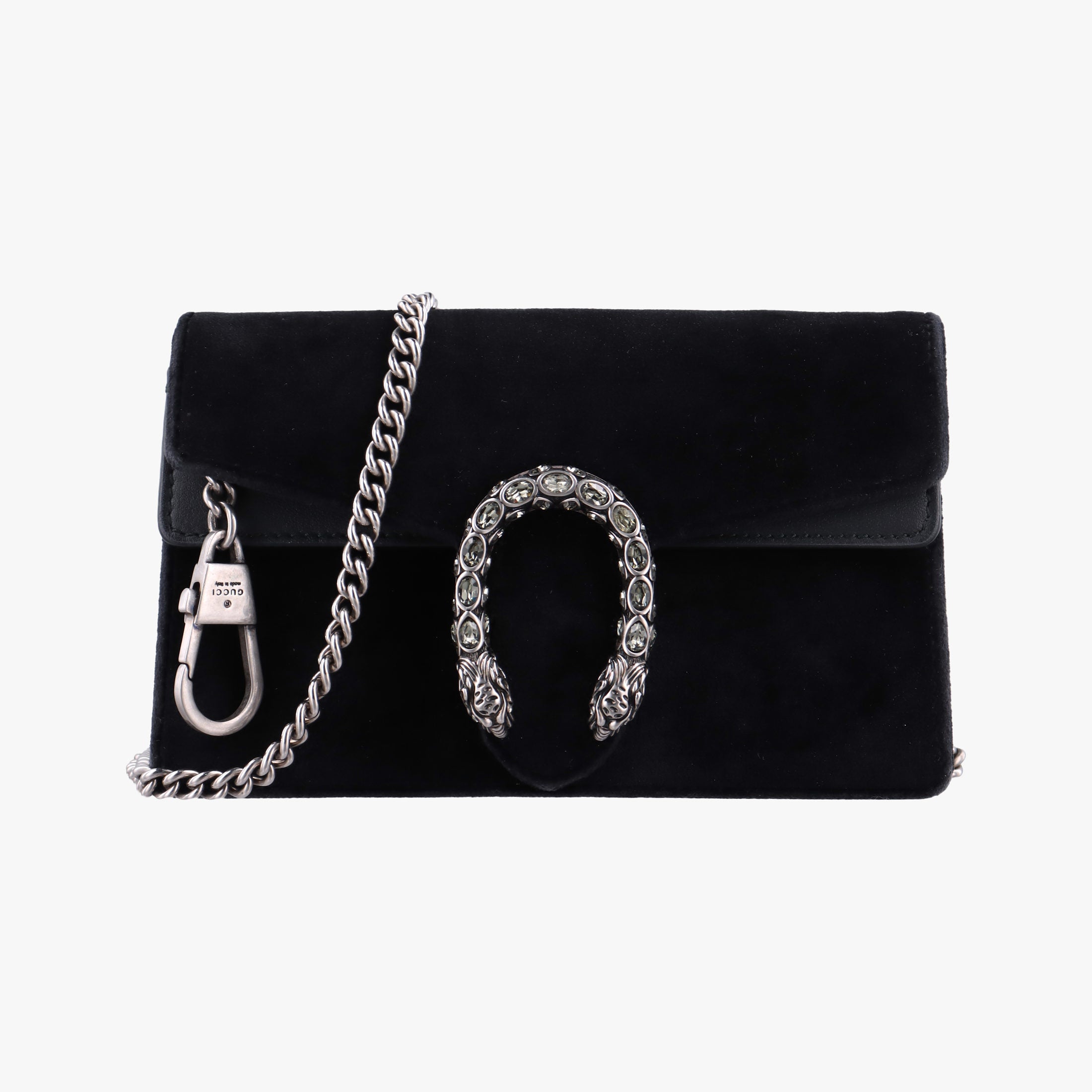 Secondhand Gucci Dionysus Black velour×Leather 476432 shoulderbag | stylenewstar