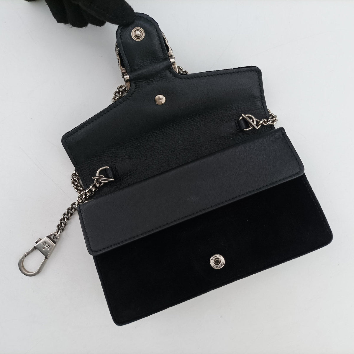 Secondhand Gucci Dionysus Black velour×Leather 476432 shoulderbag | stylenewstar