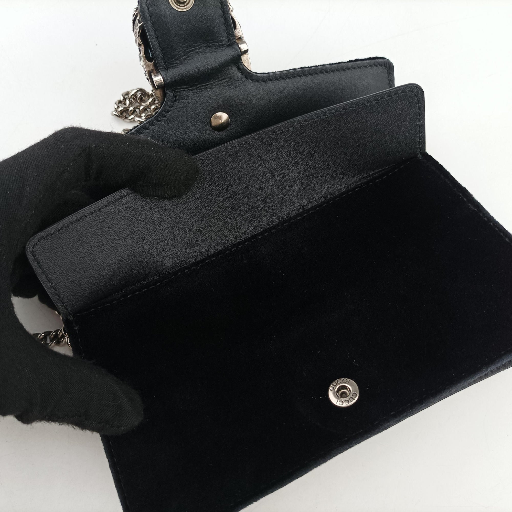 Secondhand Gucci Dionysus Black velour×Leather 476432 shoulderbag | stylenewstar