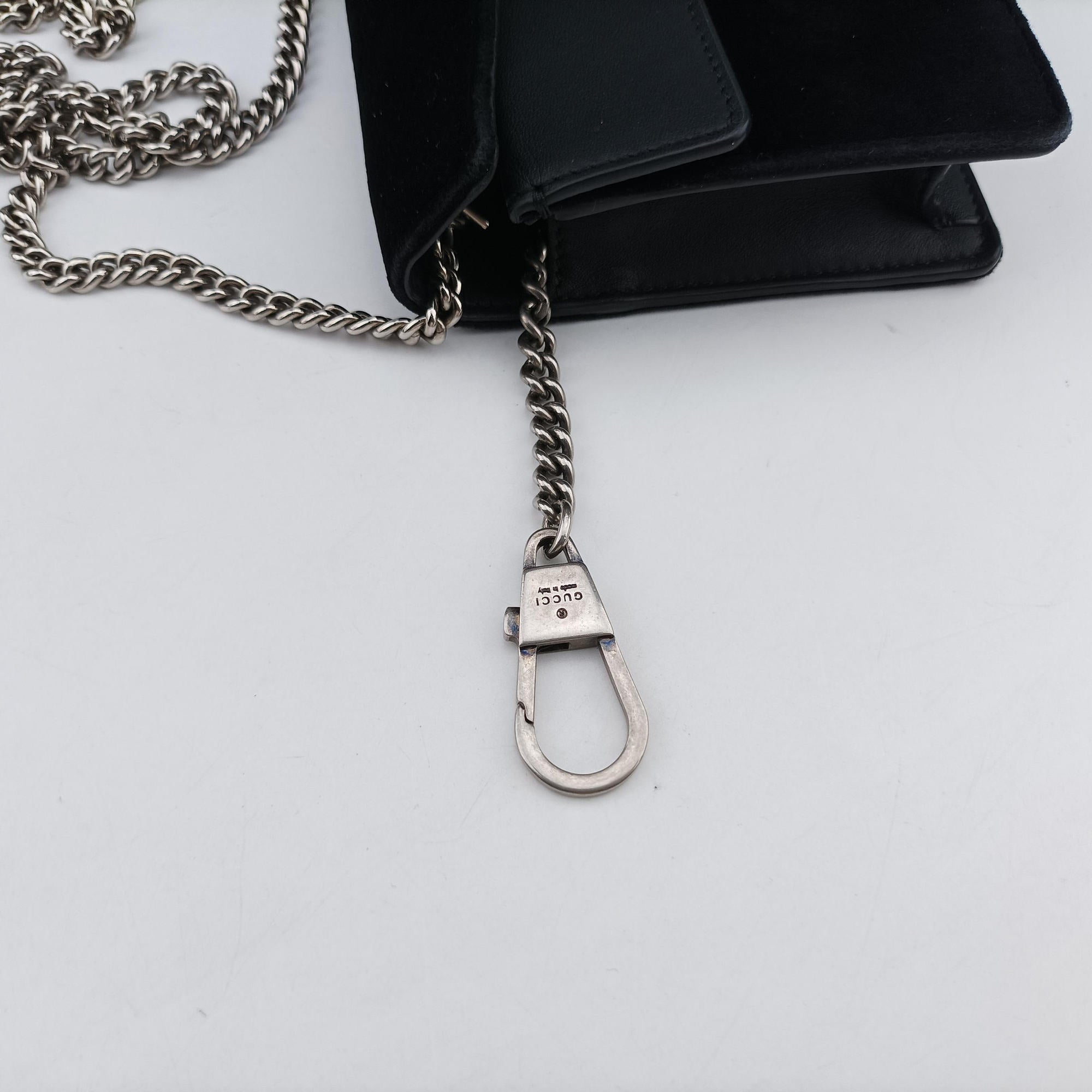 Secondhand Gucci Dionysus Black velour×Leather 476432 shoulderbag | stylenewstar