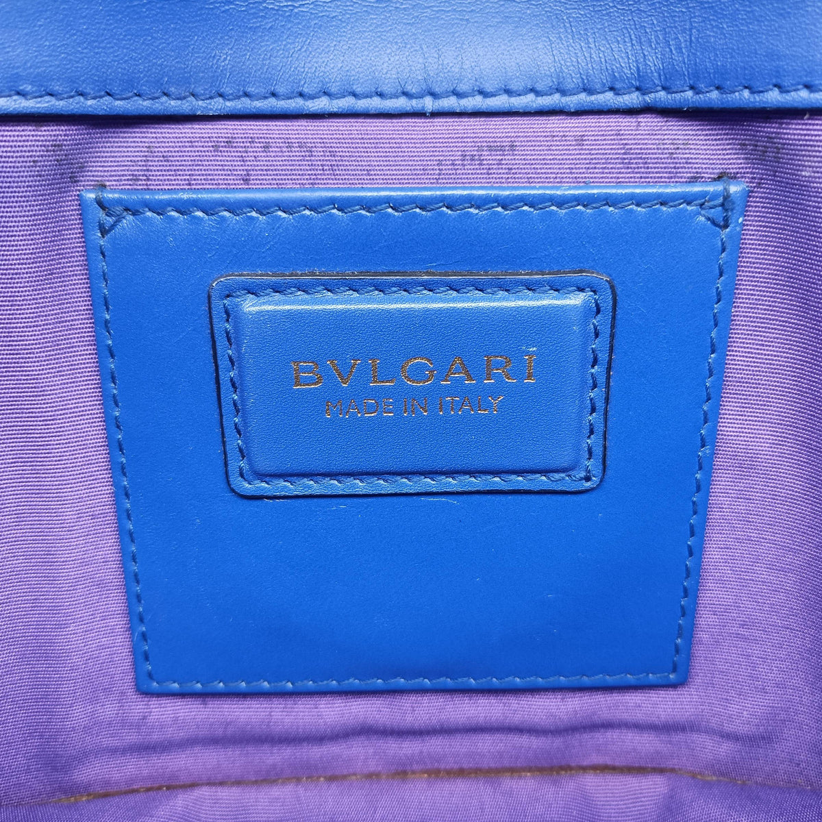 Pre-owned Bvlgari SERPENTI FOREVER Blue leather  shoulderbag | stylenewstar