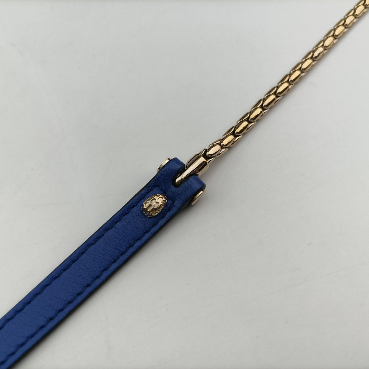 Pre-owned Bvlgari SERPENTI FOREVER Blue leather  shoulderbag | stylenewstar