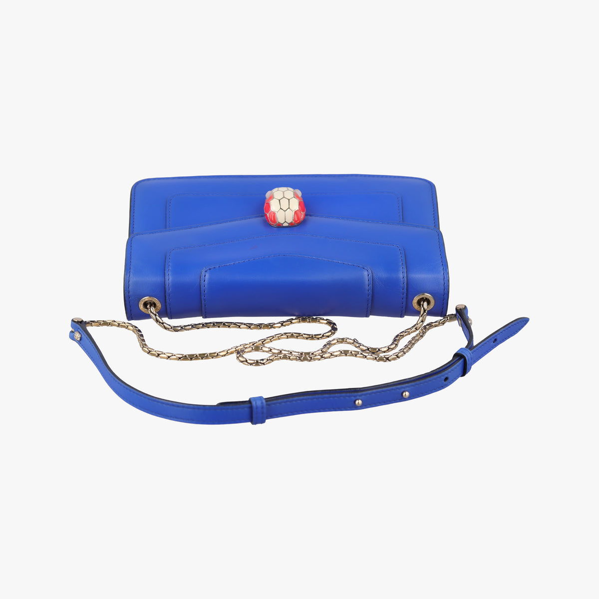 Pre-owned Bvlgari SERPENTI FOREVER Blue leather  shoulderbag | stylenewstar