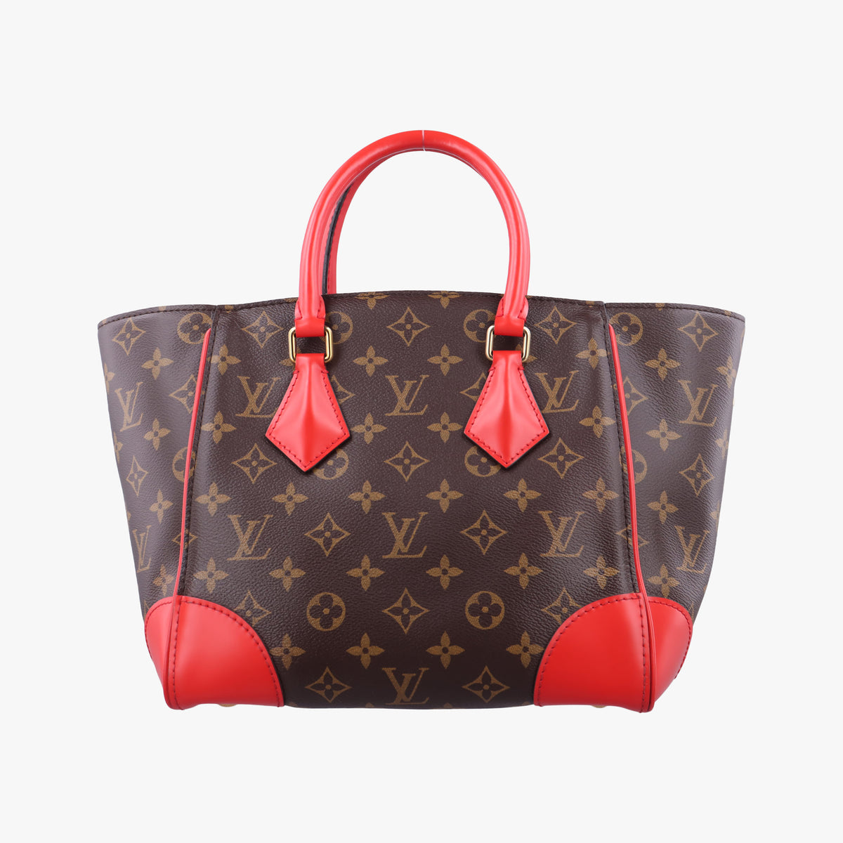Pre-owned Louis Vuitton PHENIX PM brown×COQUELICOT Monogram Canvas×calf leather M41537 handbag | stylenewstar
