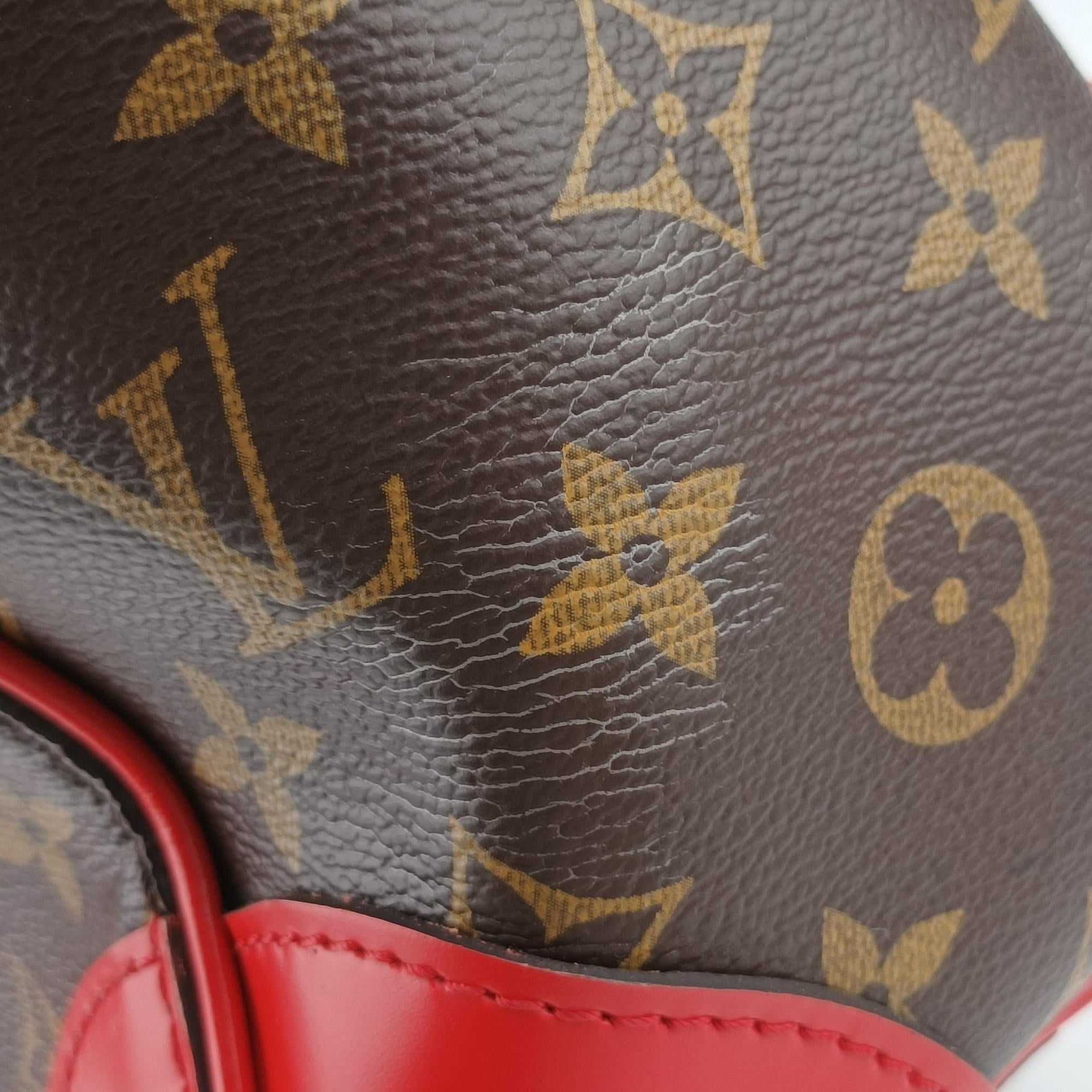 Pre-owned Louis Vuitton PHENIX PM brown×COQUELICOT Monogram Canvas×calf leather M41537 handbag | stylenewstar
