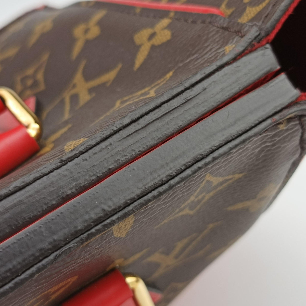 Pre-owned Louis Vuitton PHENIX PM brown×COQUELICOT Monogram Canvas×calf leather M41537 handbag | stylenewstar