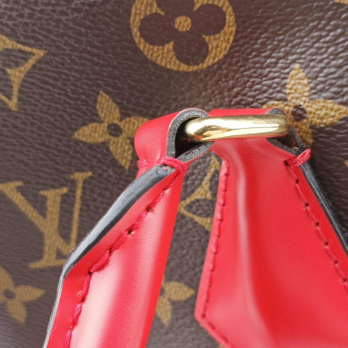 Pre-owned Louis Vuitton PHENIX PM brown×COQUELICOT Monogram Canvas×calf leather M41537 handbag | stylenewstar