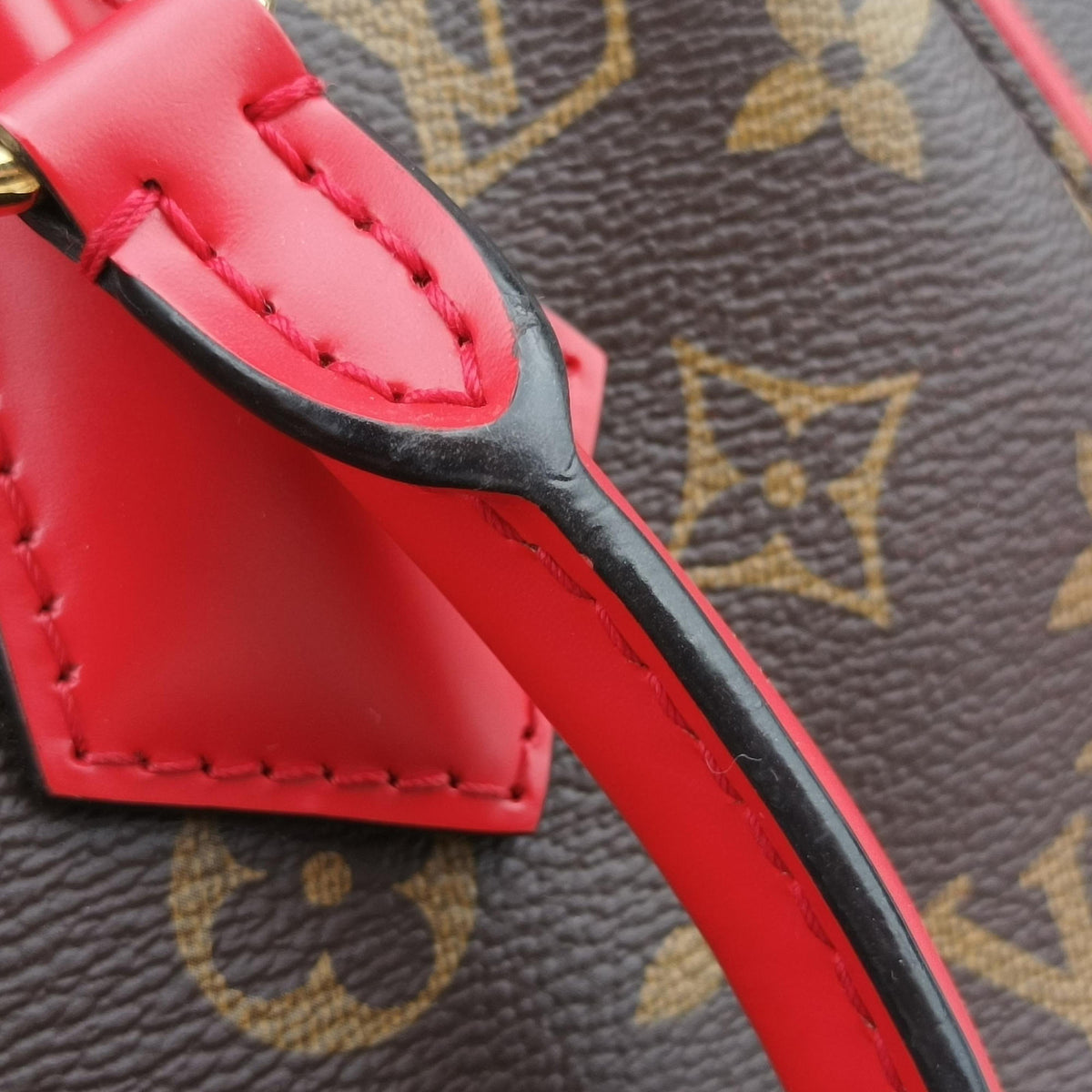 Pre-owned Louis Vuitton PHENIX PM brown×COQUELICOT Monogram Canvas×calf leather M41537 handbag | stylenewstar