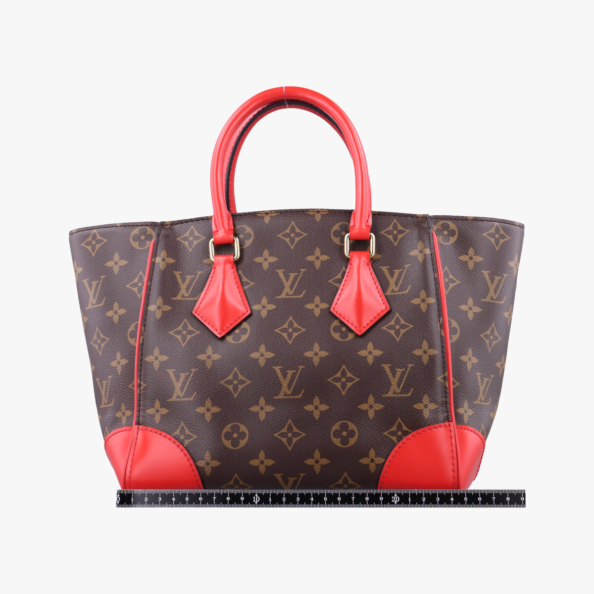 Pre-owned Louis Vuitton PHENIX PM brown×COQUELICOT Monogram Canvas×calf leather M41537 handbag | stylenewstar