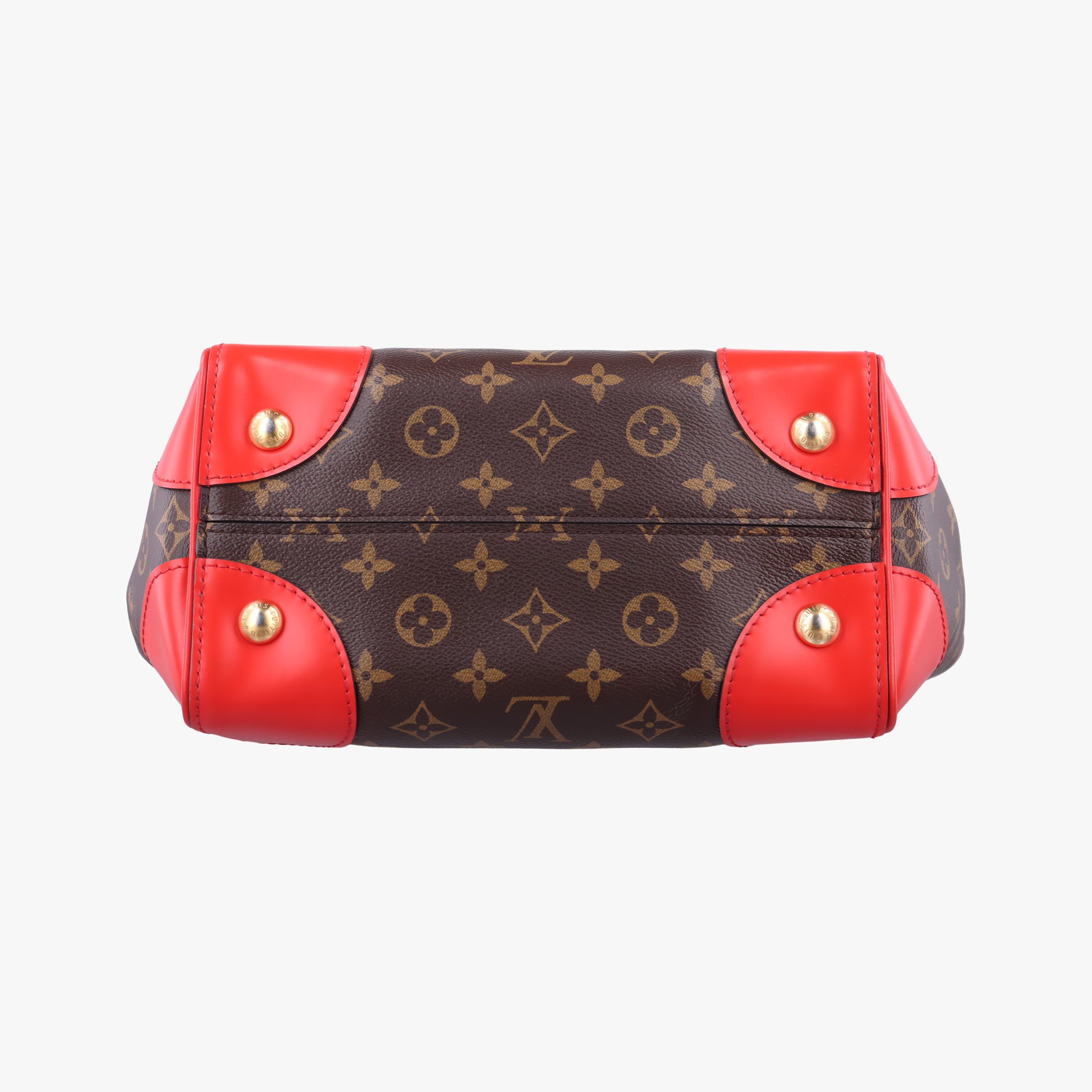 Pre-owned Louis Vuitton PHENIX PM brown×COQUELICOT Monogram Canvas×calf leather M41537 handbag | stylenewstar