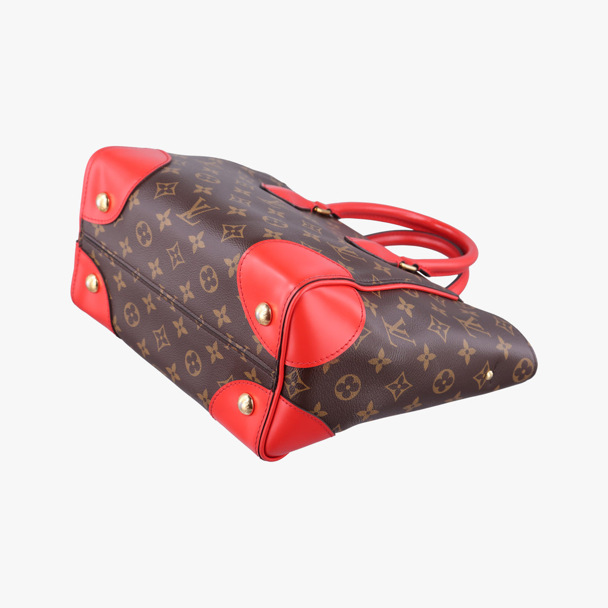 Pre-owned Louis Vuitton PHENIX PM brown×COQUELICOT Monogram Canvas×calf leather M41537 handbag | stylenewstar
