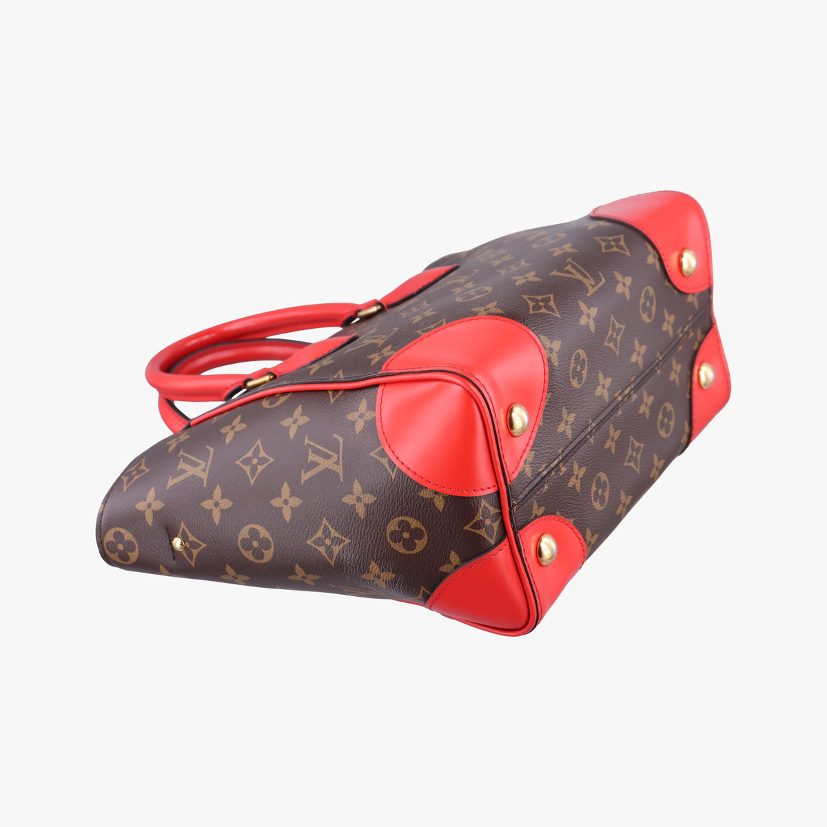 Pre-owned Louis Vuitton PHENIX PM brown×COQUELICOT Monogram Canvas×calf leather M41537 handbag | stylenewstar