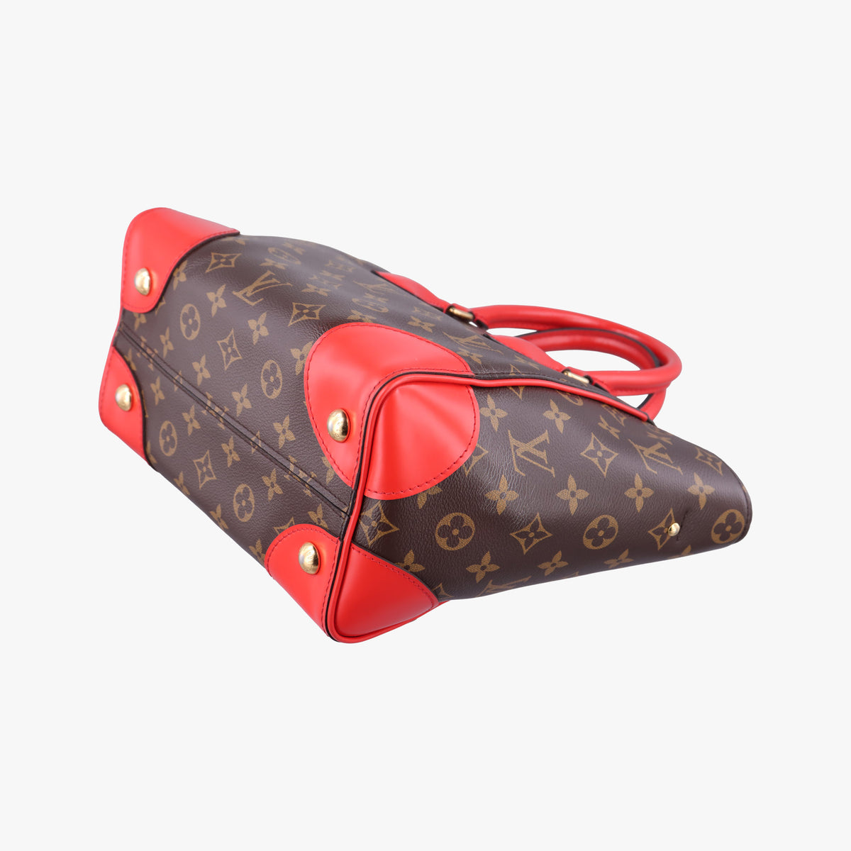 Pre-owned Louis Vuitton PHENIX PM brown×COQUELICOT Monogram Canvas×calf leather M41537 handbag | stylenewstar