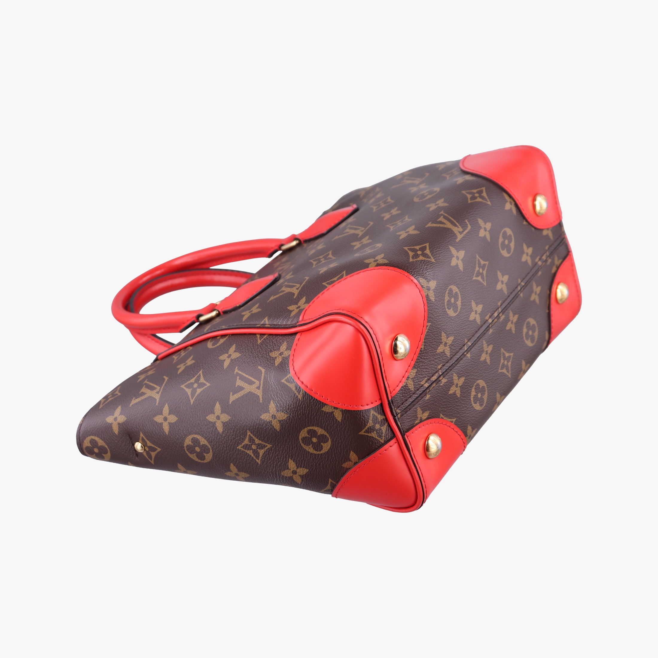 Pre-owned Louis Vuitton PHENIX PM brown×COQUELICOT Monogram Canvas×calf leather M41537 handbag | stylenewstar