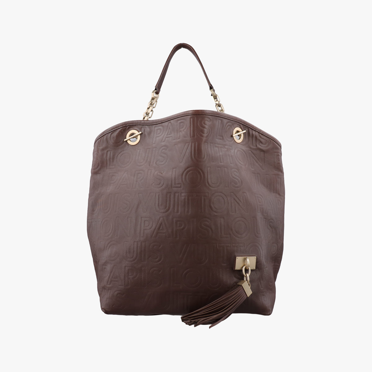 Pre-owned Louis Vuitton Whisper Moka Monogram Paris Souple Leather M95828 shoulderbag | stylenewstar