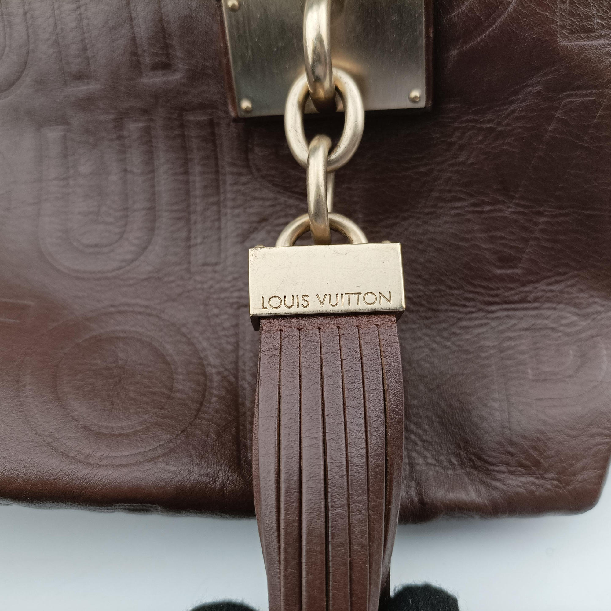 Pre-owned Louis Vuitton Whisper Moka Monogram Paris Souple Leather M95828 shoulderbag | stylenewstar