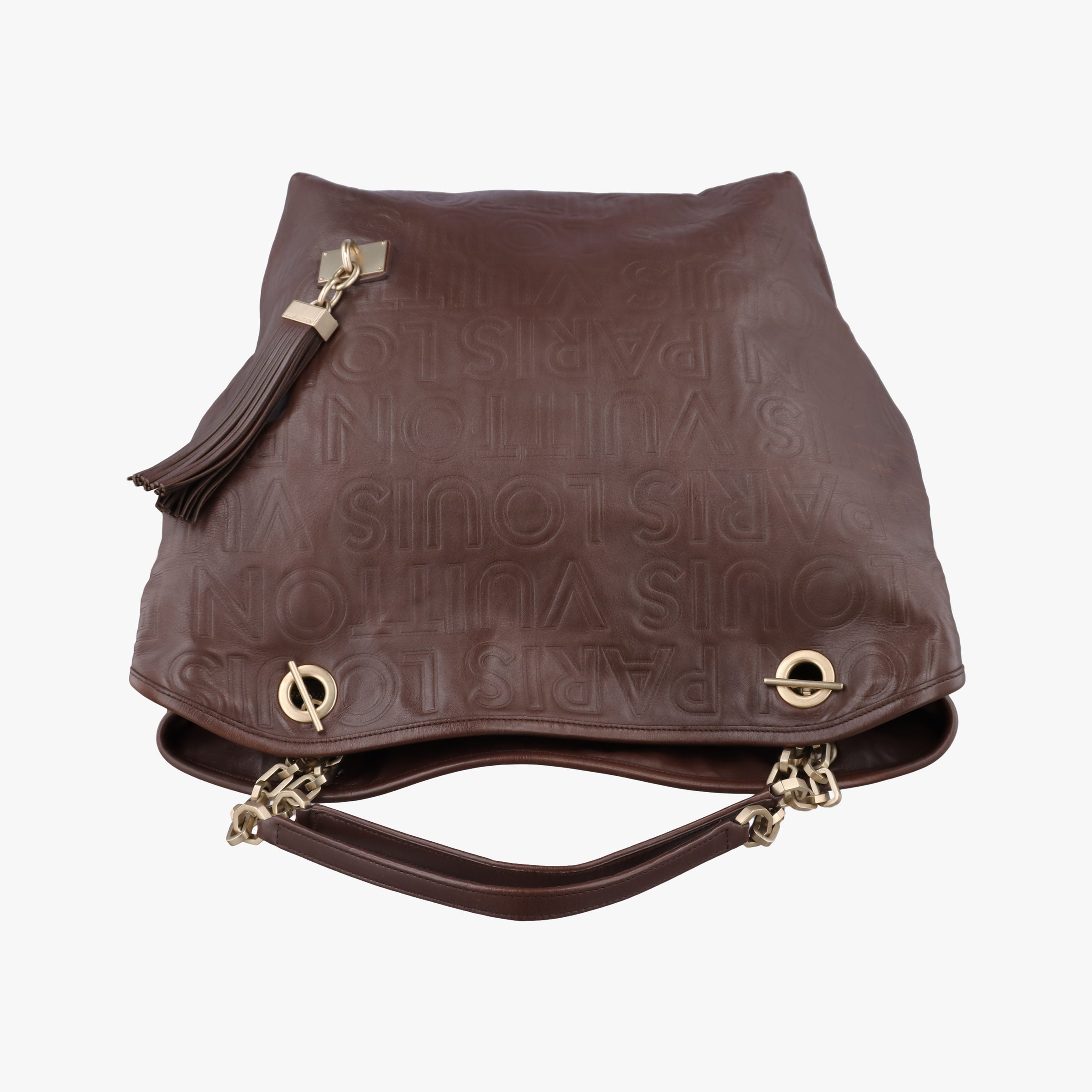 Pre-owned Louis Vuitton Whisper Moka Monogram Paris Souple Leather M95828 shoulderbag | stylenewstar