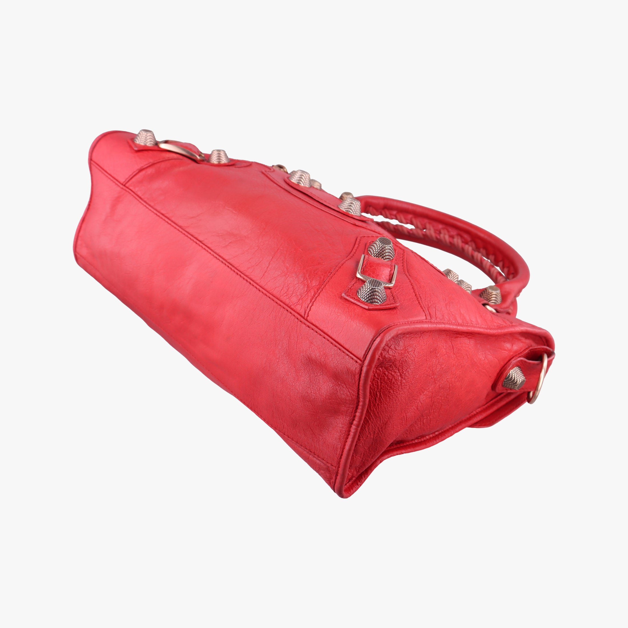 Pre-owned Balenciaga Giant City Red lambskin  shoulderbag | stylenewstar