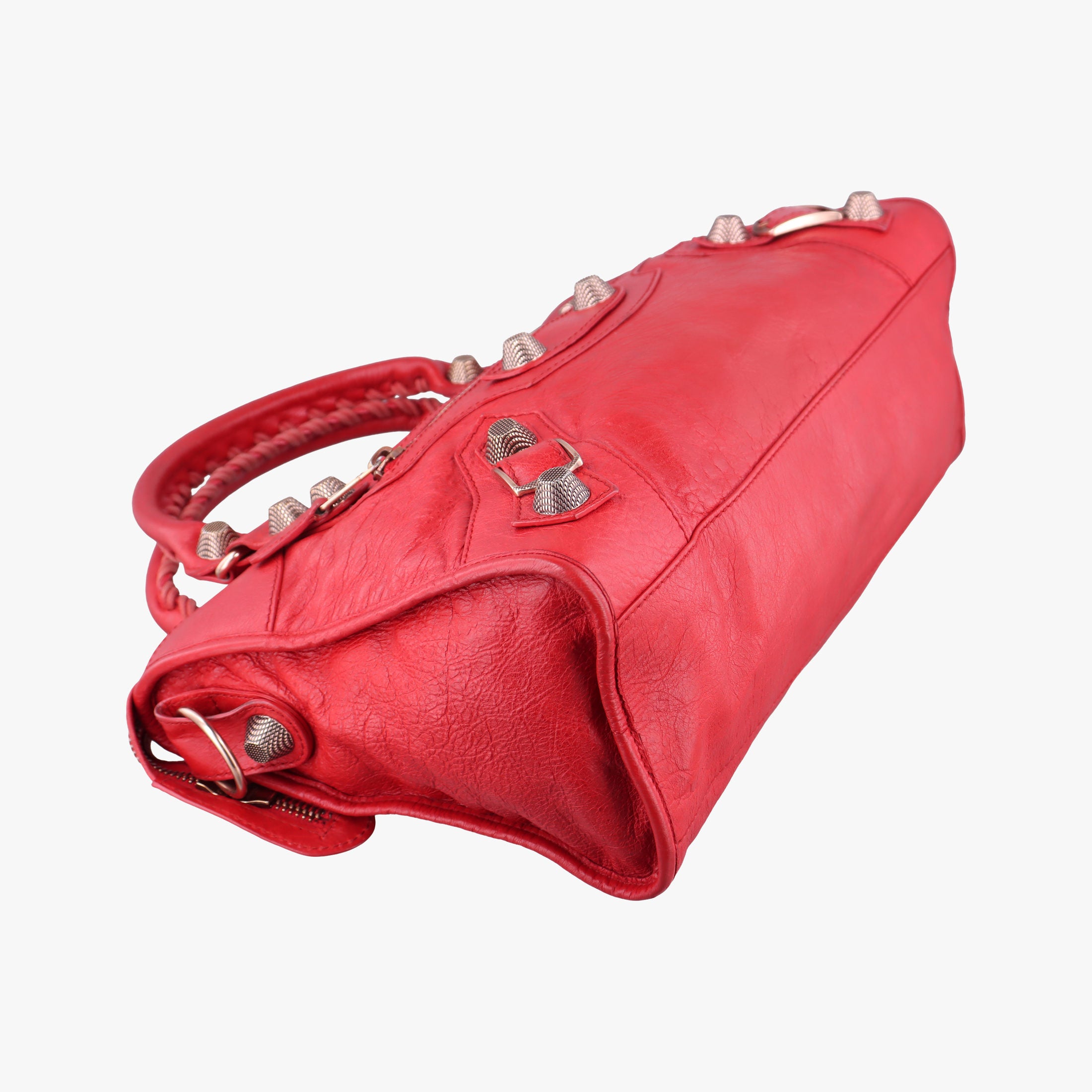 Pre-owned Balenciaga Giant City Red lambskin  shoulderbag | stylenewstar
