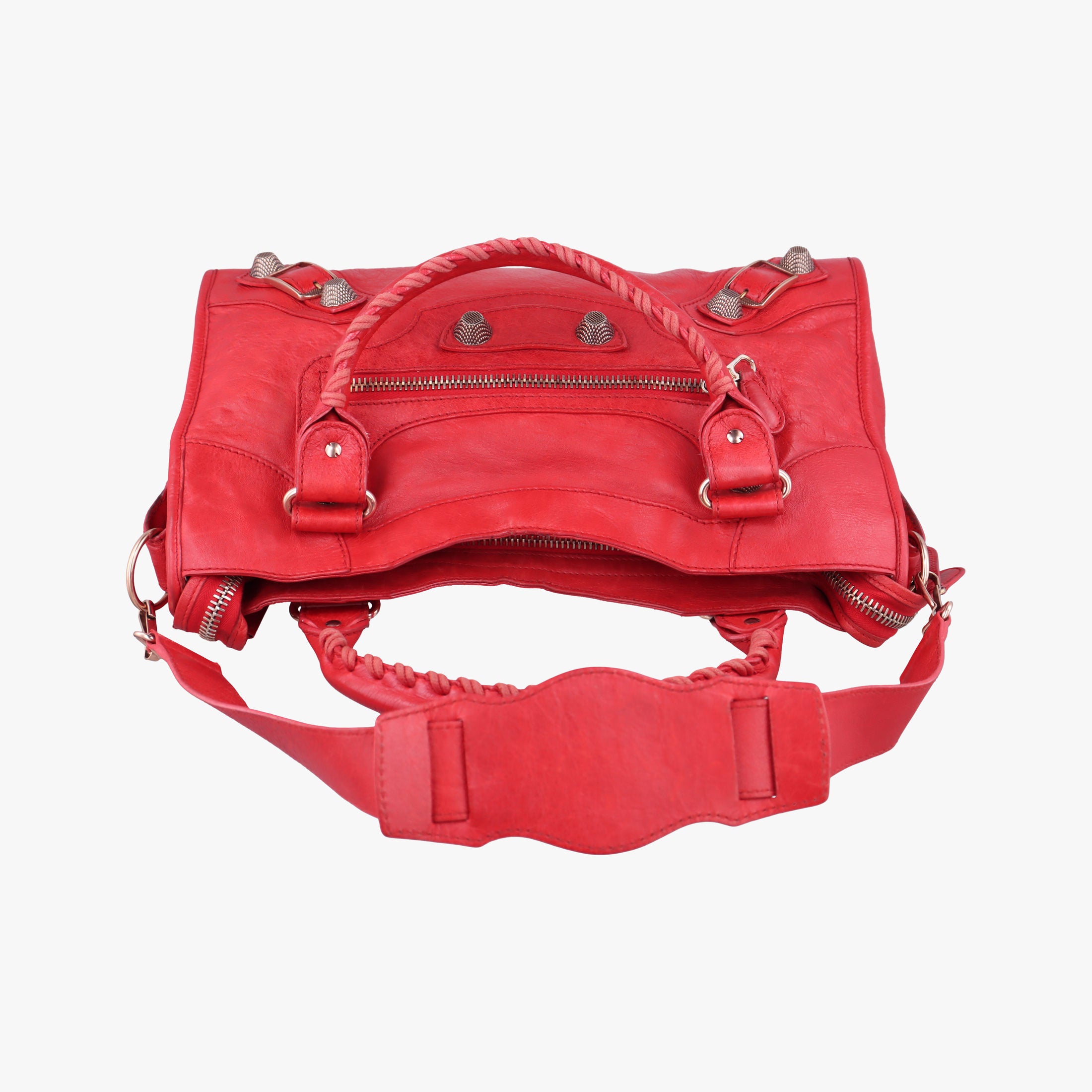 Pre-owned Balenciaga Giant City Red lambskin  shoulderbag | stylenewstar