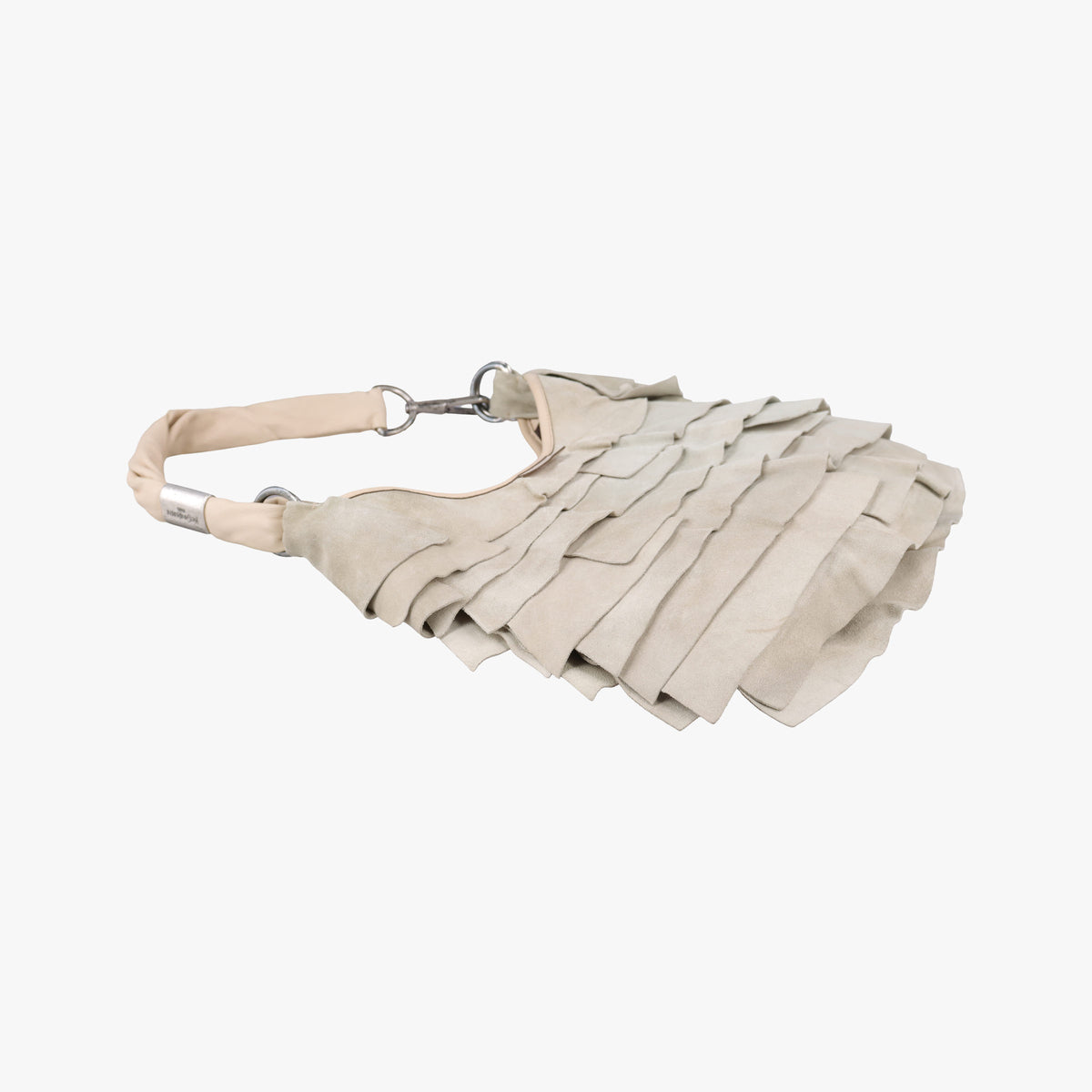 Secondhand Yves Saint Laurent Mombasa White suede 122245 shoulderbag | stylenewstar