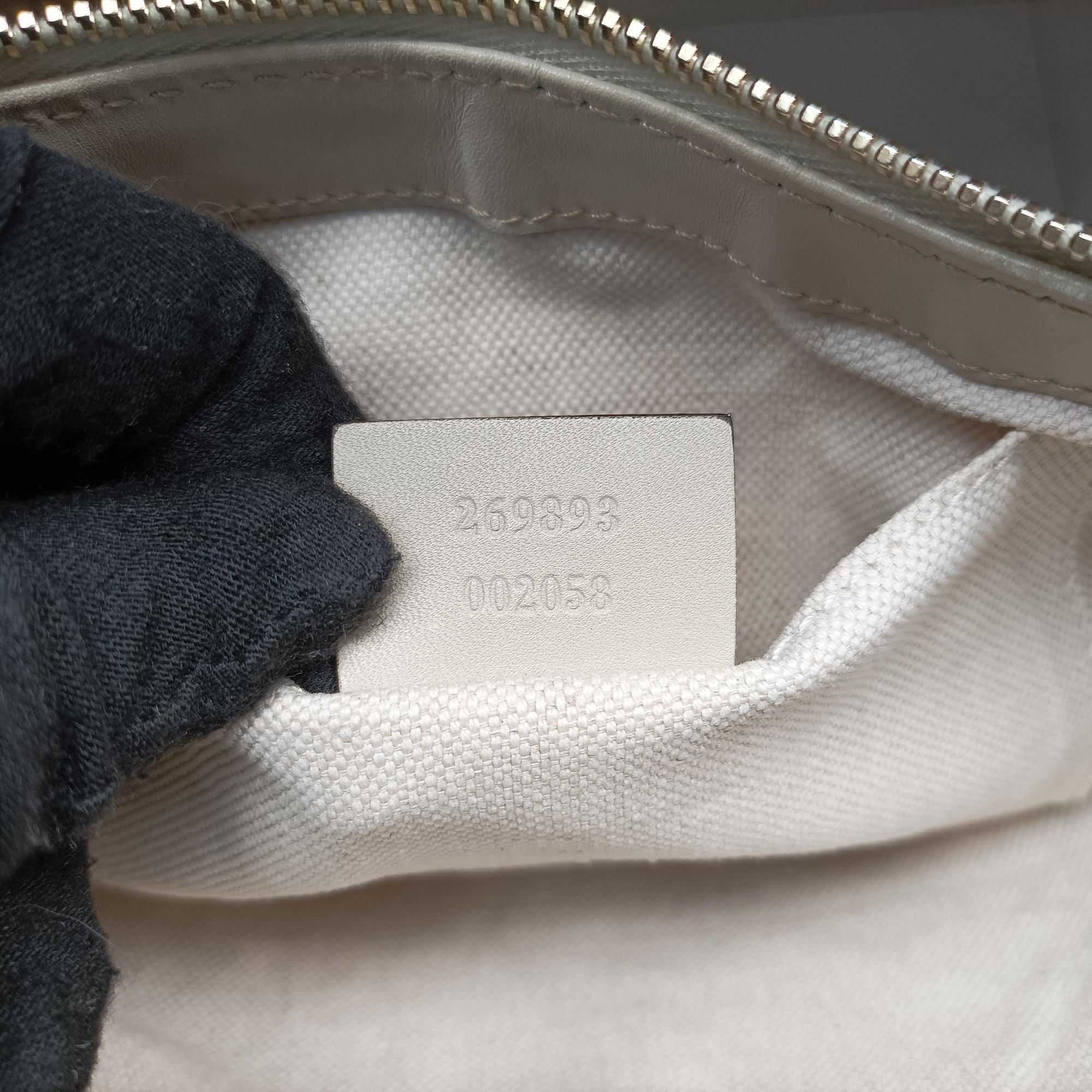 Secondhand Gucci Guccissima Mayfair Beige×Multicolour canvas×leather 269893 handbag | stylenewstar